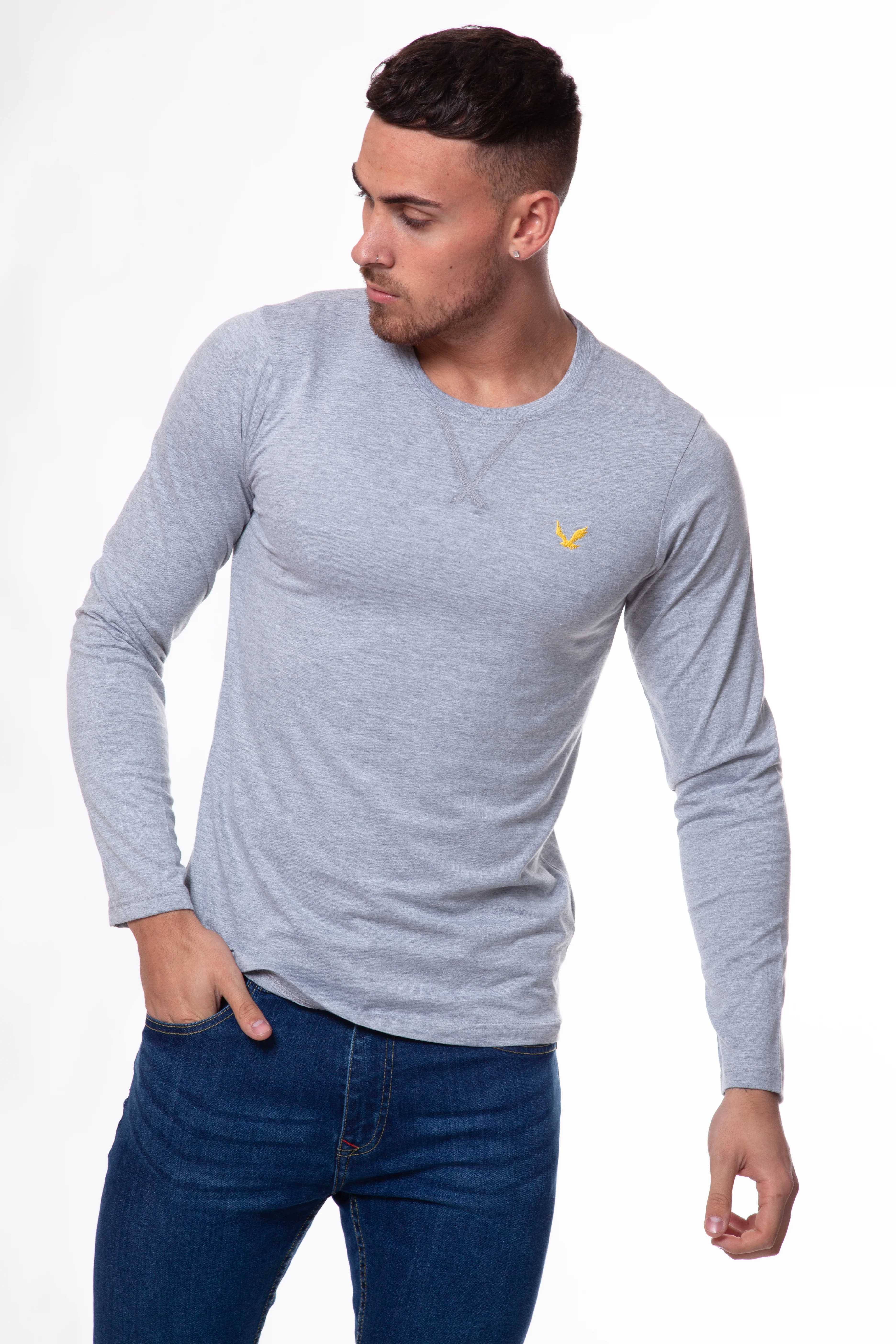 Bird Embroidered Long Sleeve T-Shirt - Image 3