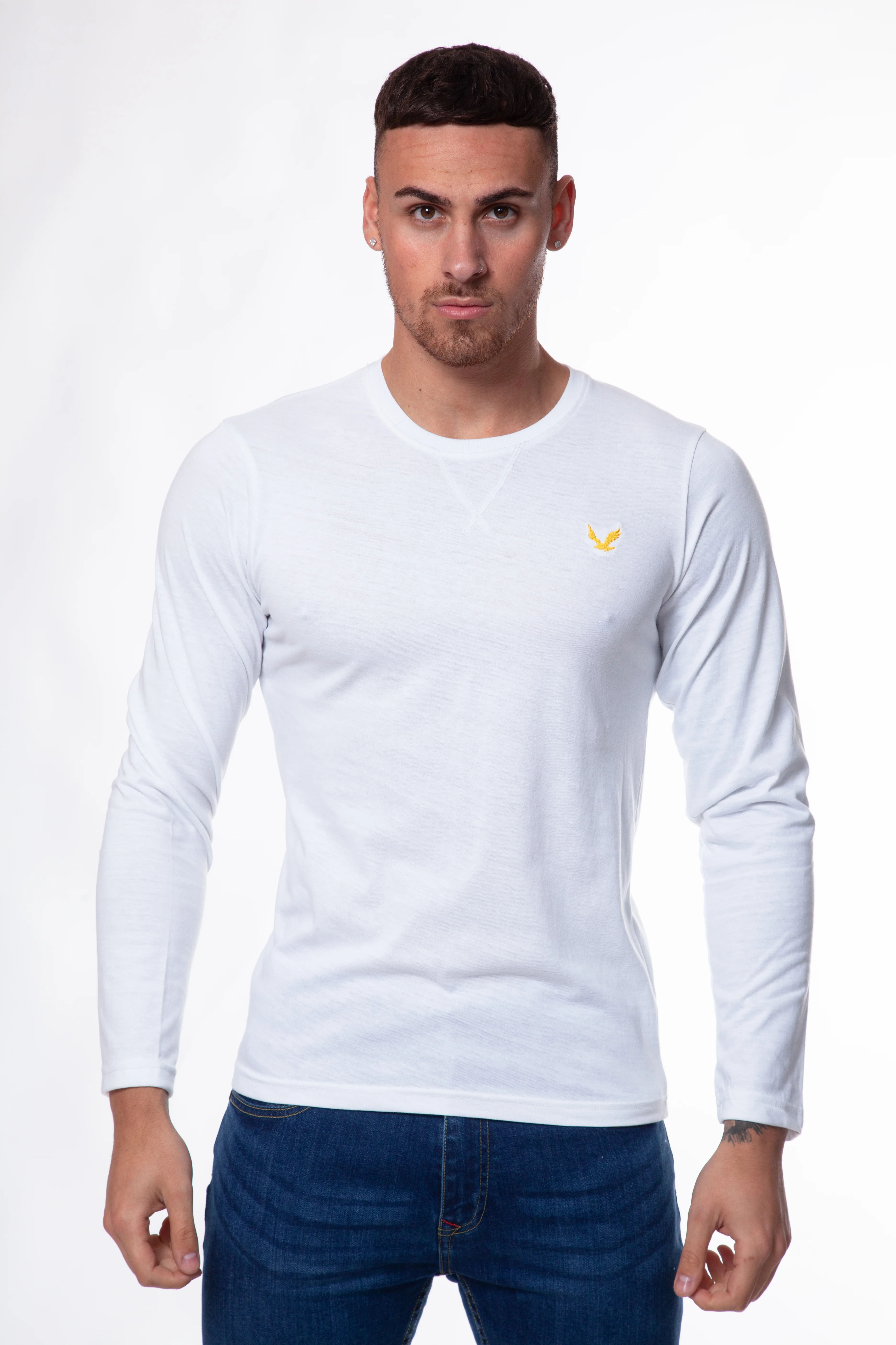 Bird Embroidered Long Sleeve T-Shirt - Image 4