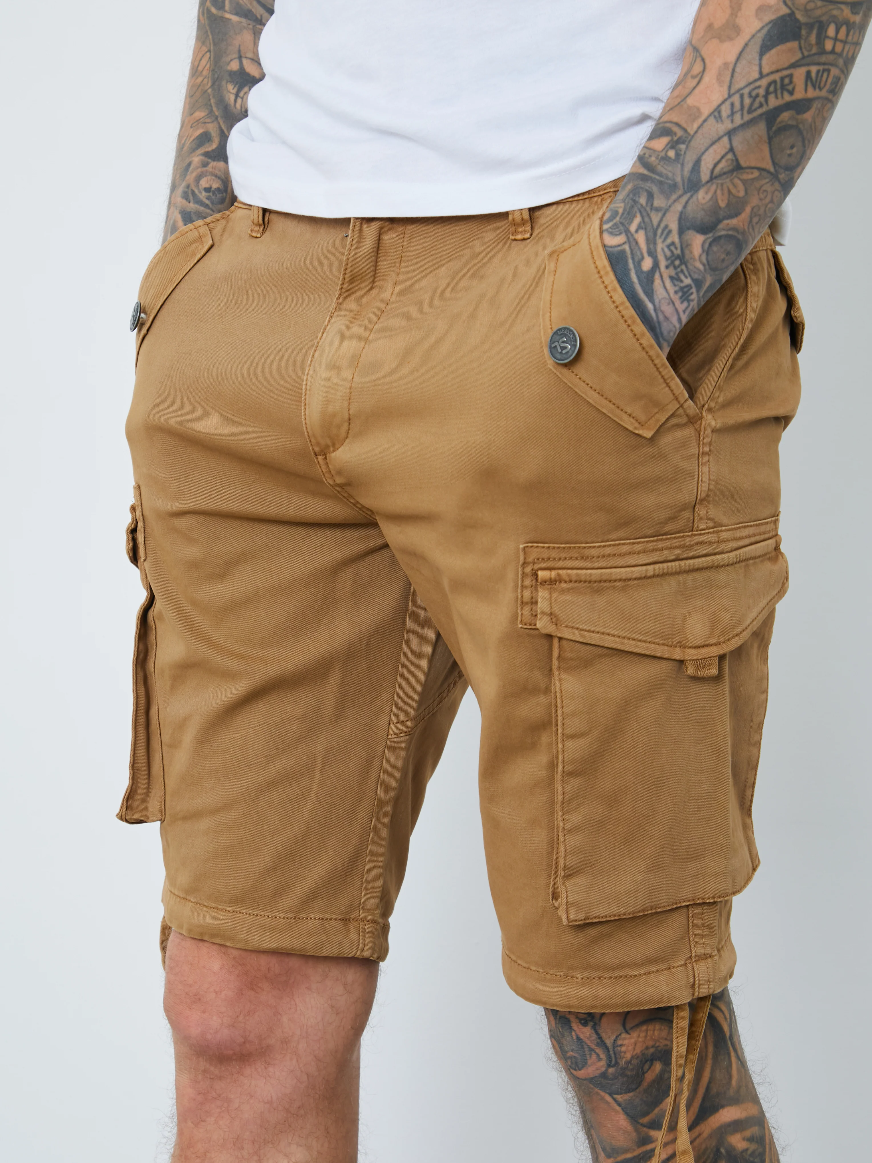 Garment Dyed Cargo Shorts - Image 3