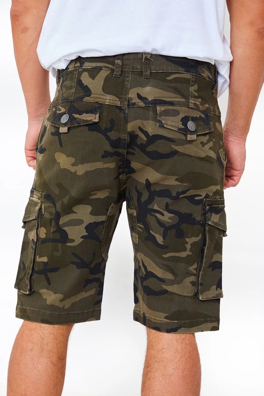 Camo Print Cargo Shorts - Image 2