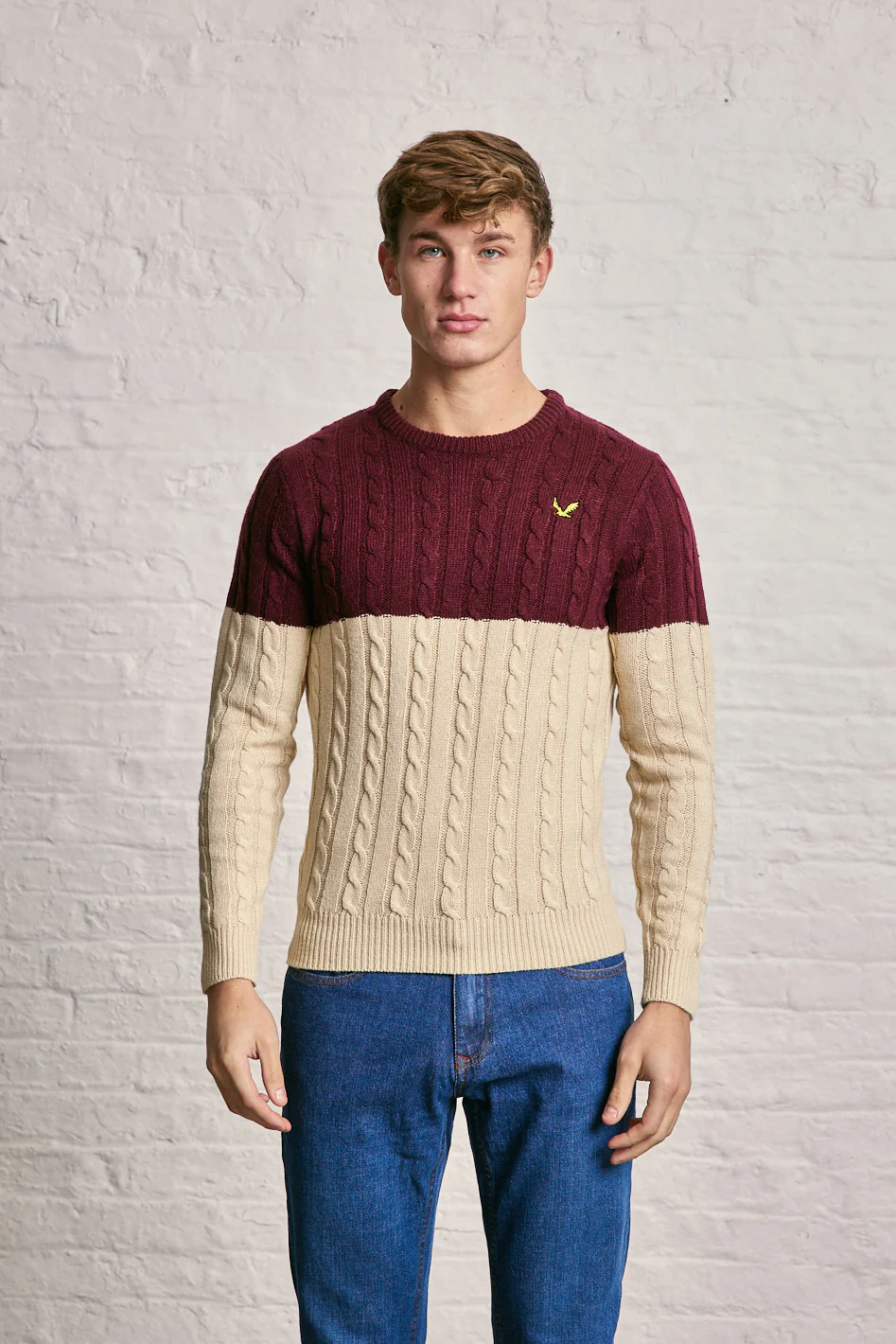 Colour Block Cable Knitwear - Image 2