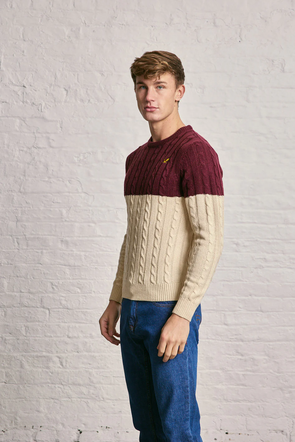 Colour Block Cable Knitwear - Image 3