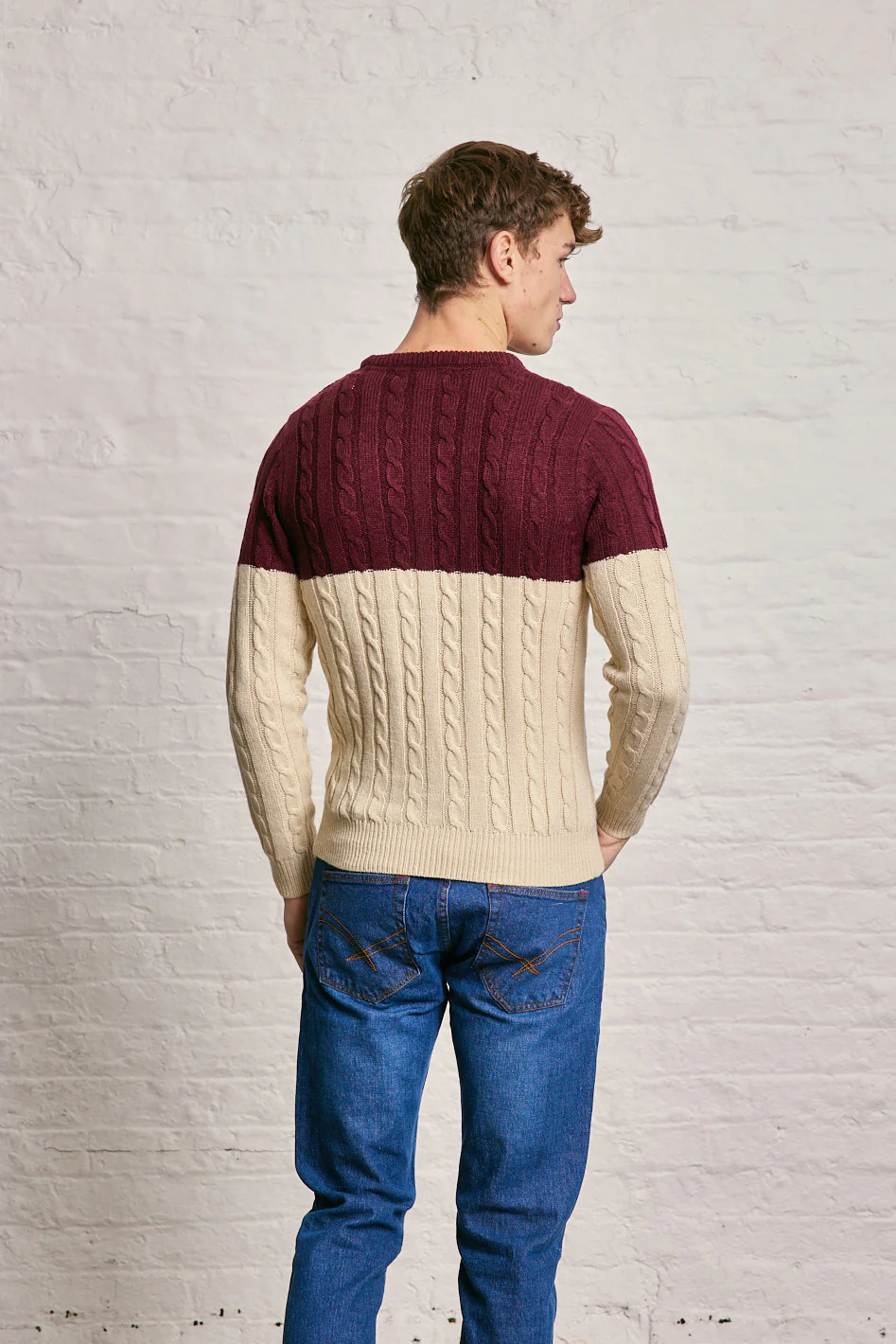 Colour Block Cable Knitwear - Image 4