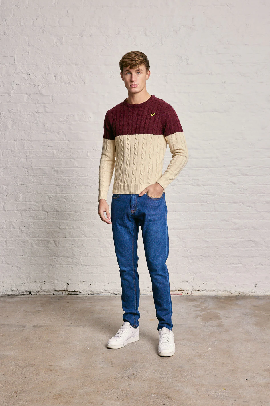 Colour Block Cable Knitwear - Image 5