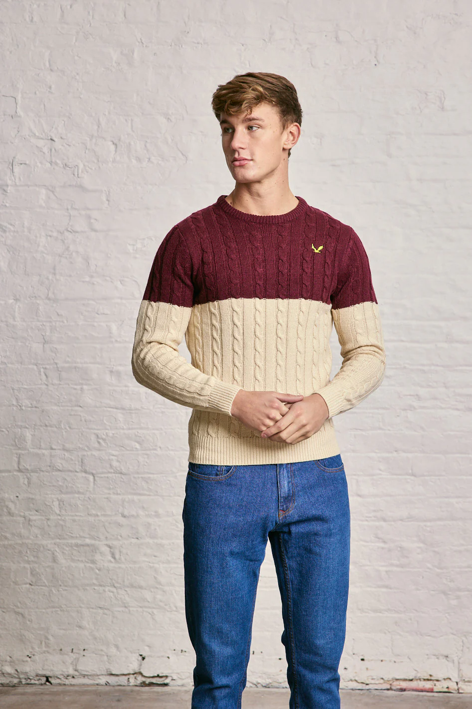 Colour Block Cable Knitwear - Image 6