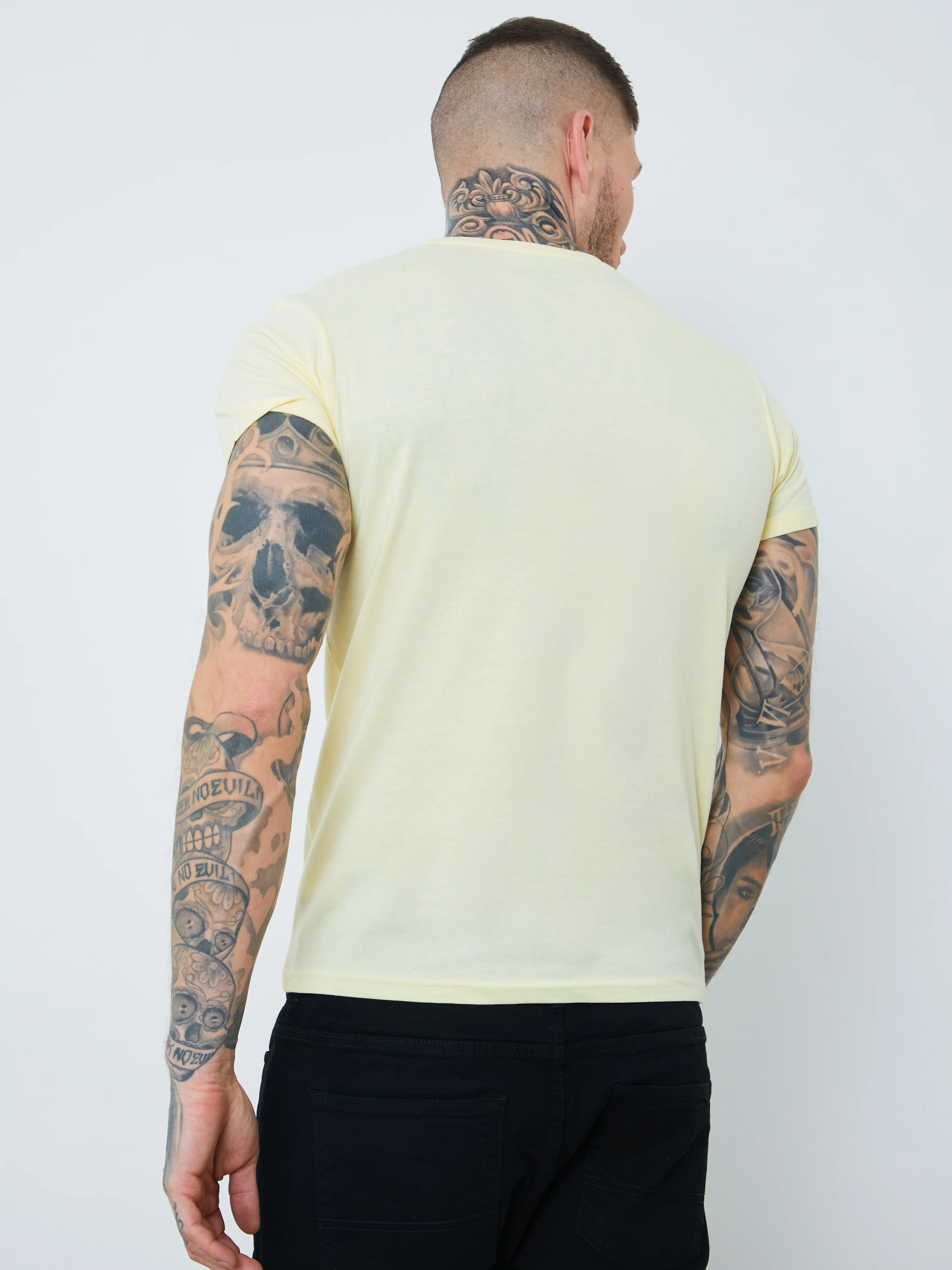 Crew Neck Pocket Roll Tee - Image 4