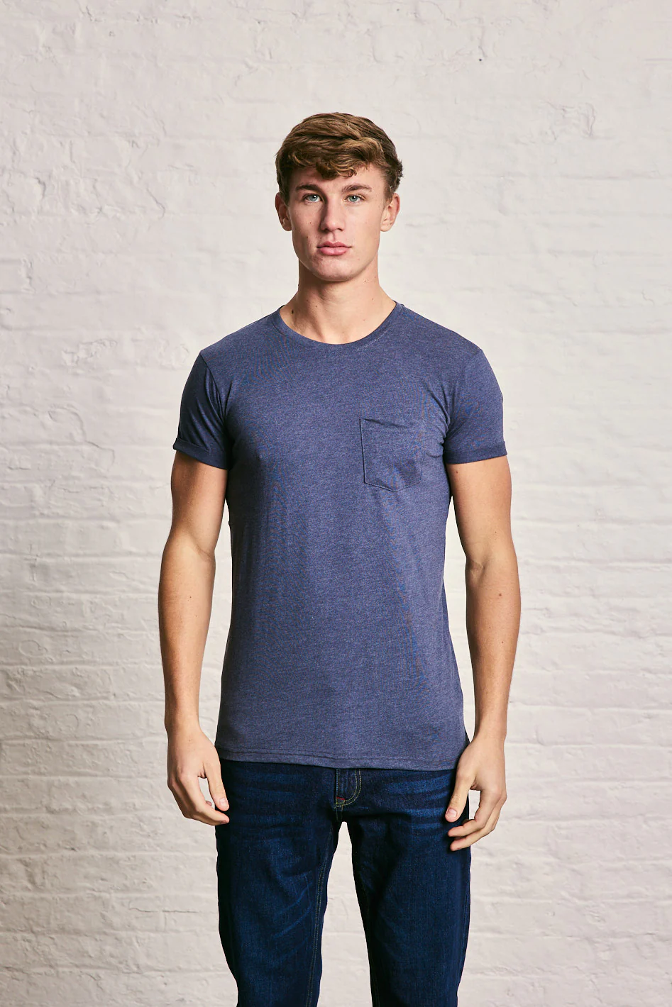 Crew Neck Pocket Roll T-Shirt - Image 14