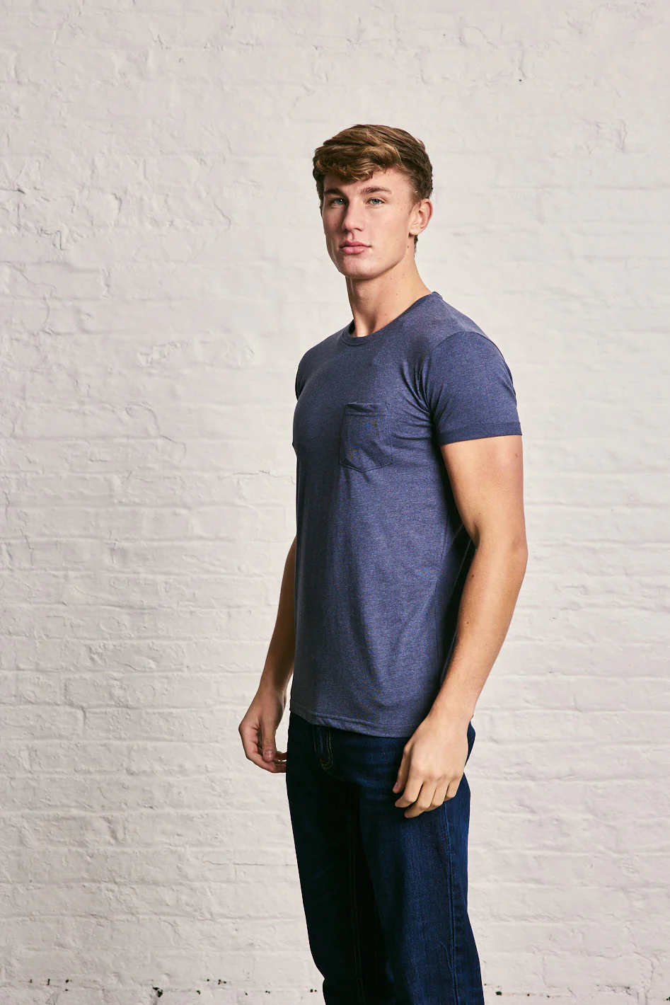 Crew Neck Pocket Roll T-Shirt - Image 15
