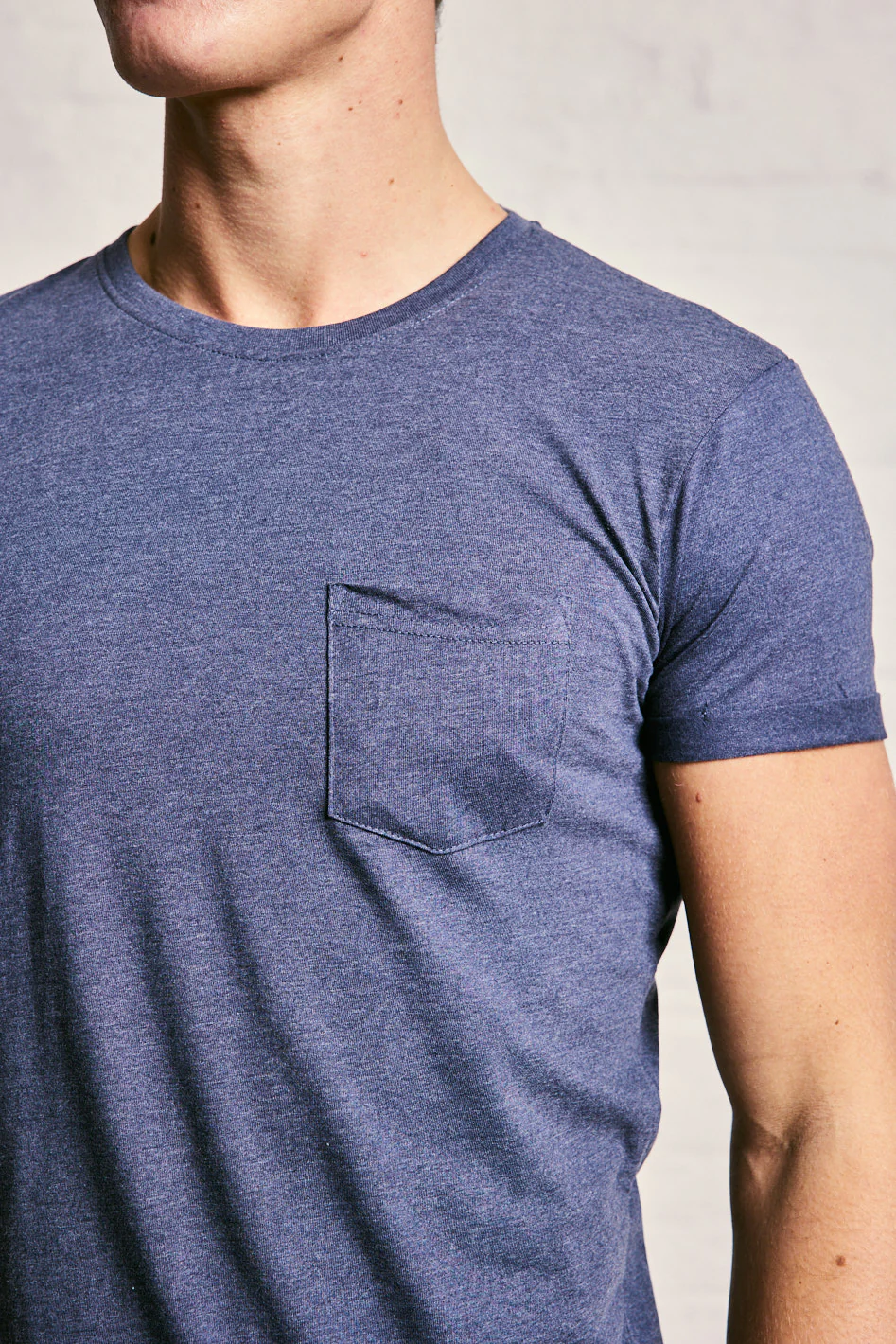 Crew Neck Pocket Roll T-Shirt - Image 18
