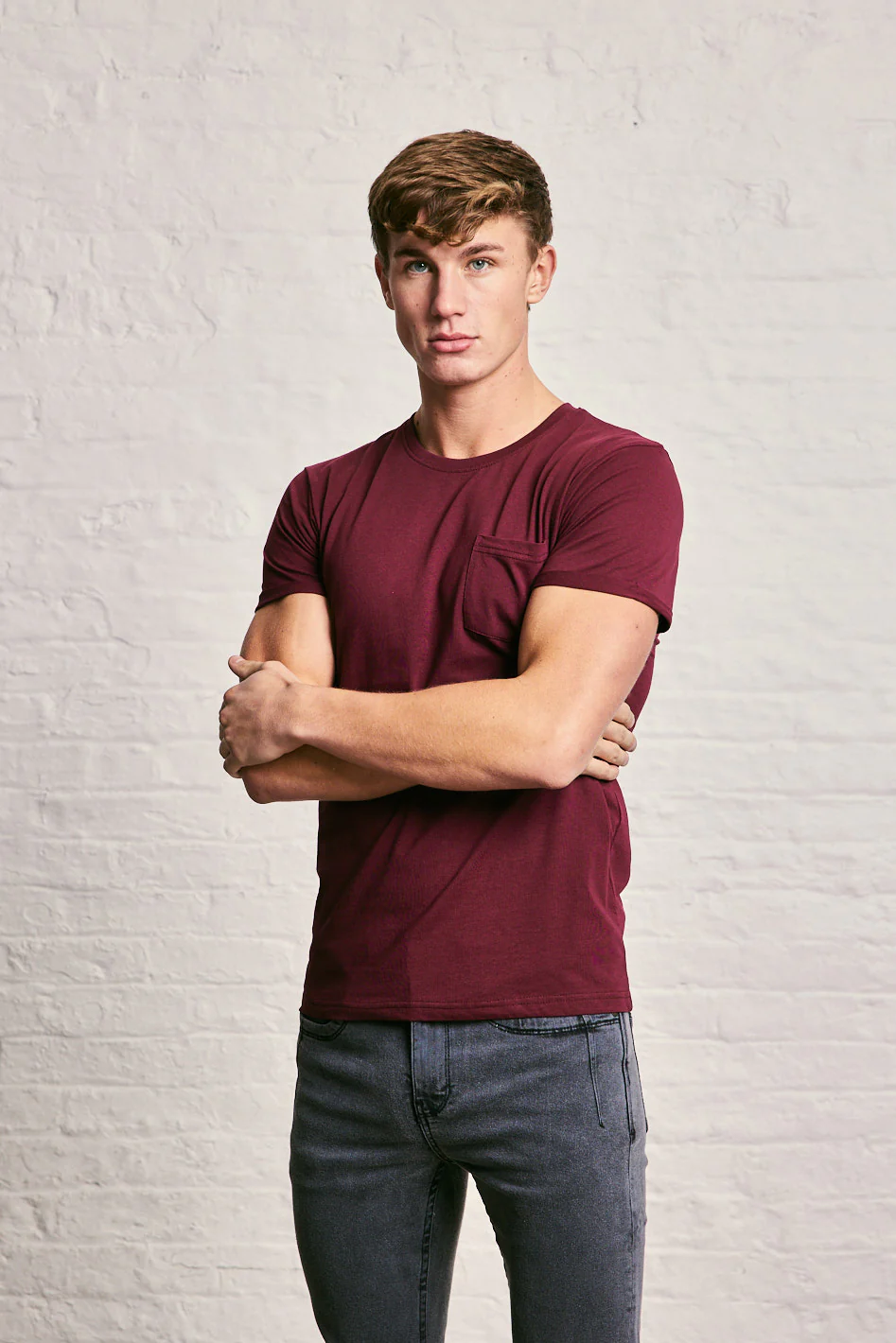 Crew Neck Pocket Roll T-Shirt - Image 22