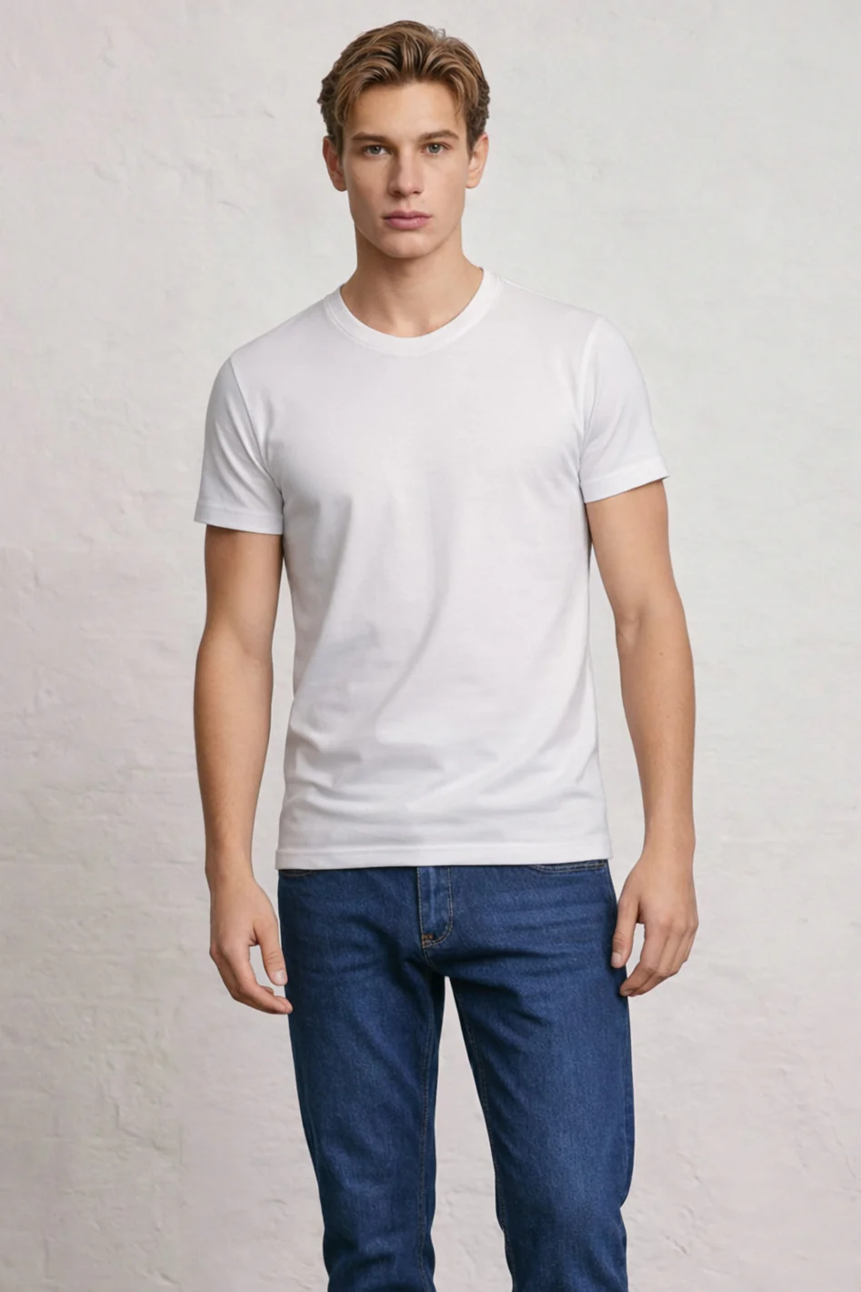 Crew Neck Pocket Roll T-Shirt - Image 40
