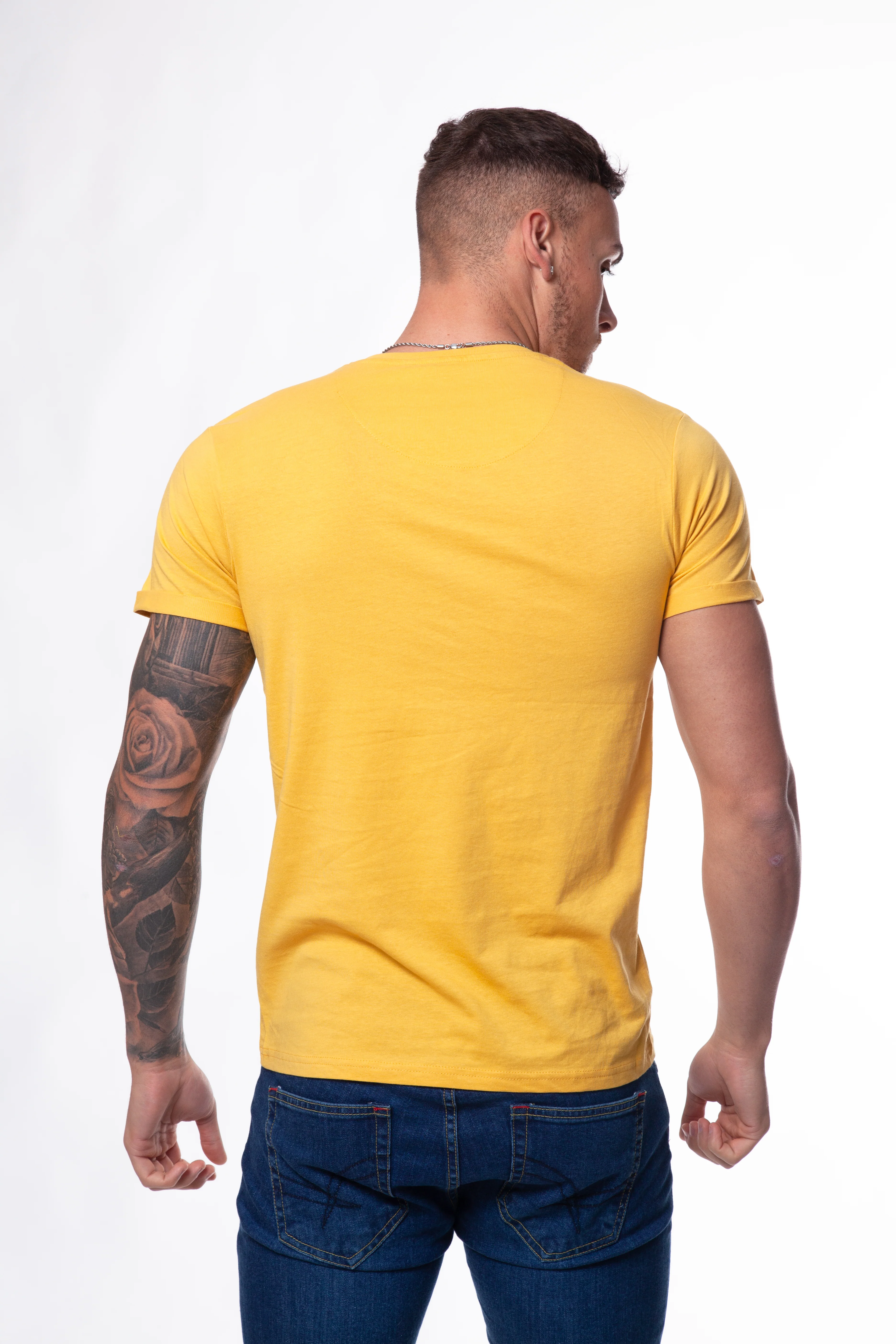 Crew Neck Pocket Roll T-Shirt - Image 8