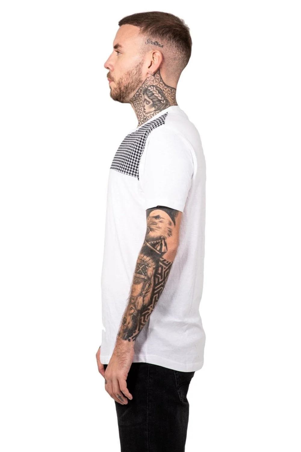 Houndstooth Check Crew T-Shirt - Image 3