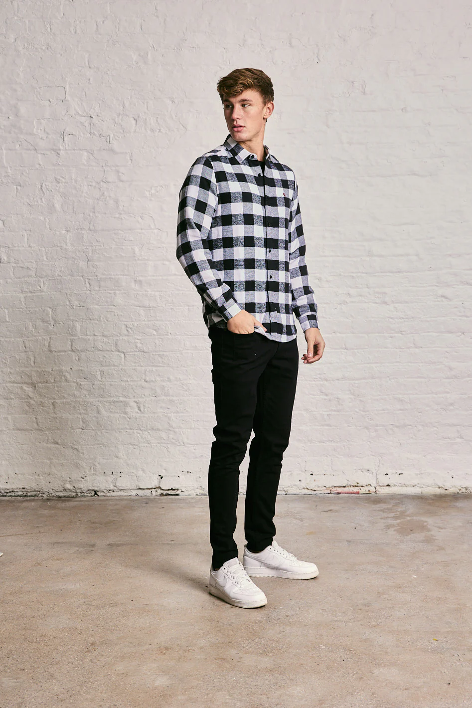 Long Sleeve Check Shirt - Image 10