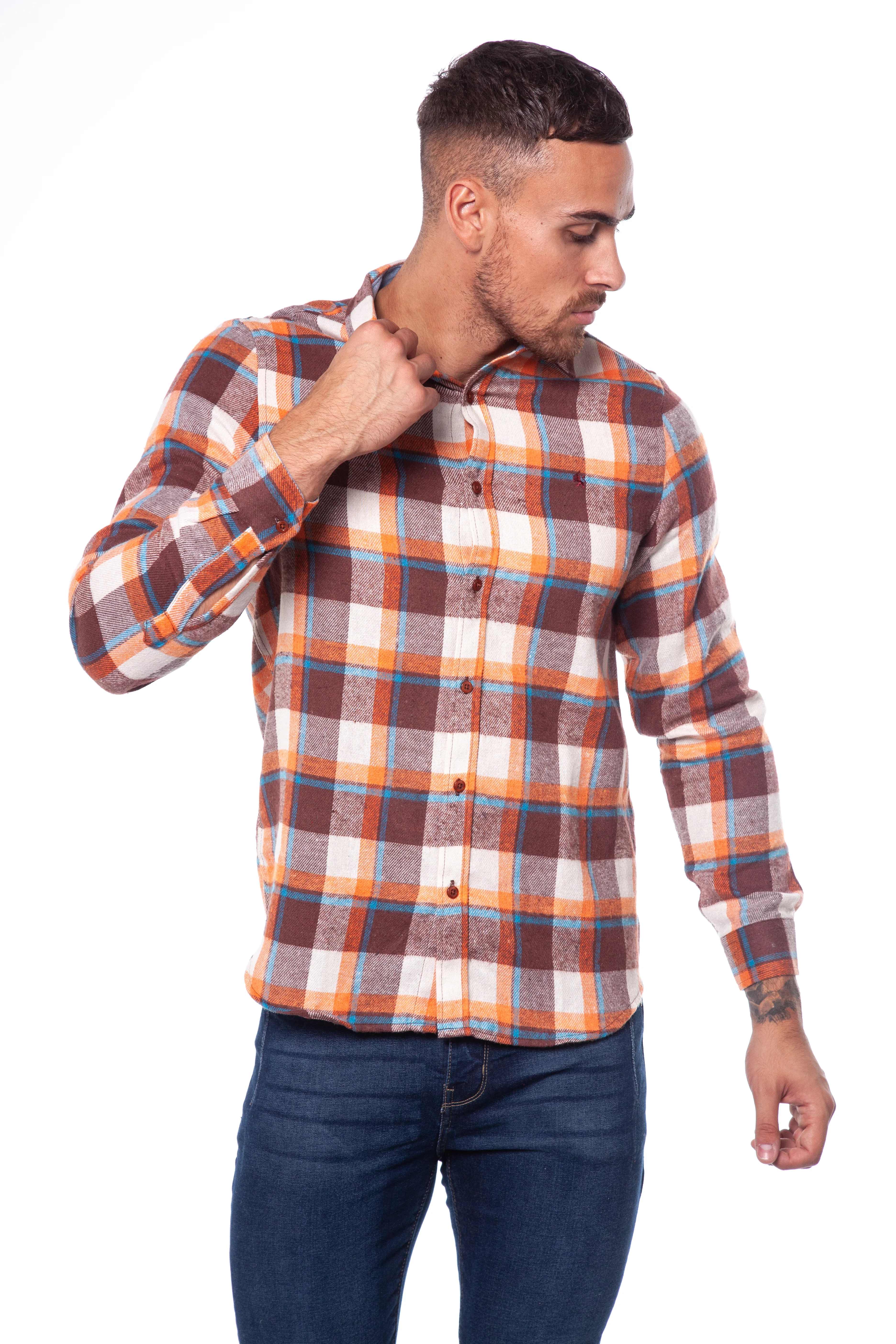 Long Sleeve Check Shirt - Image 26