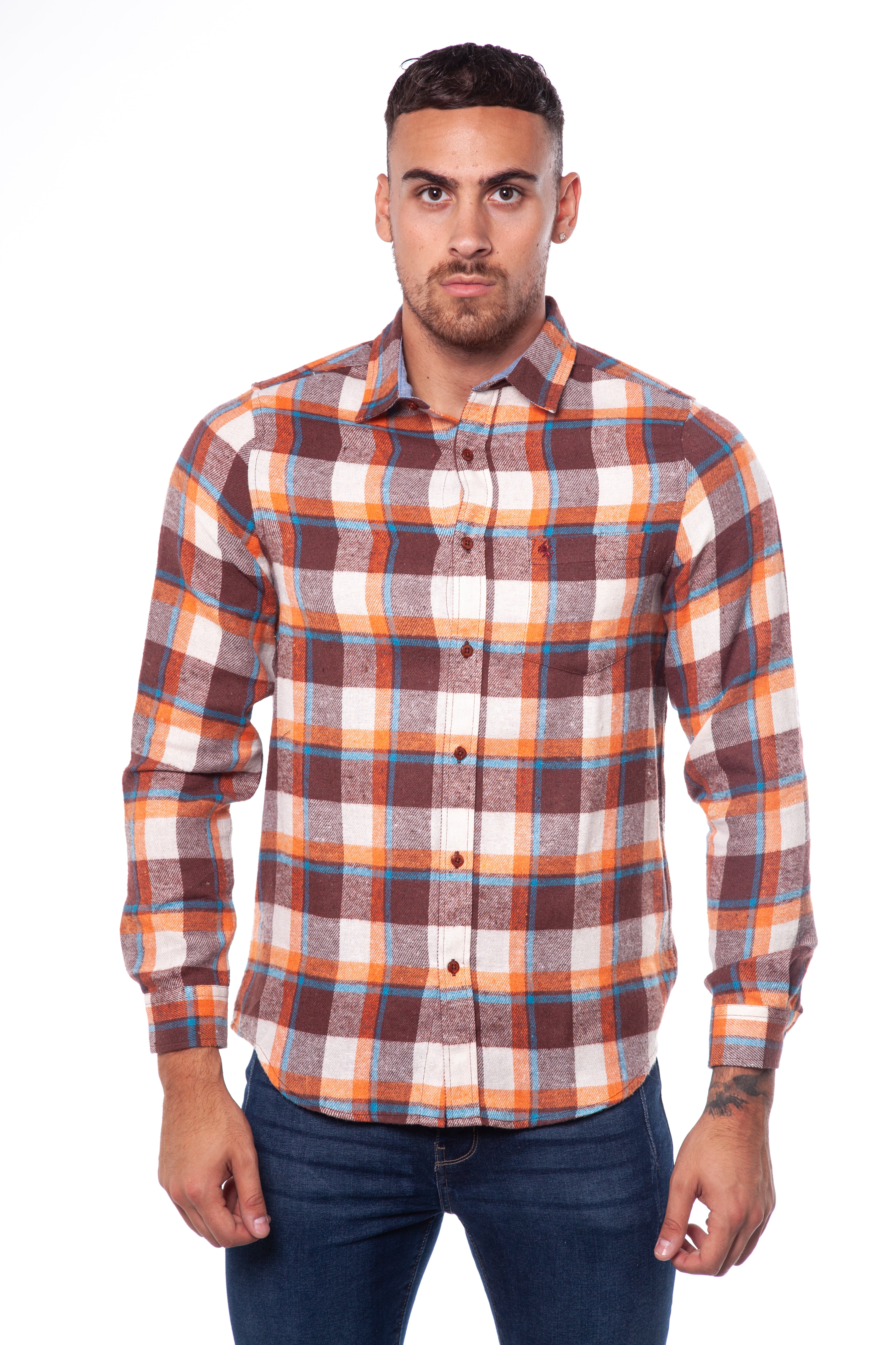 Long Sleeve Check Shirt - Image 29