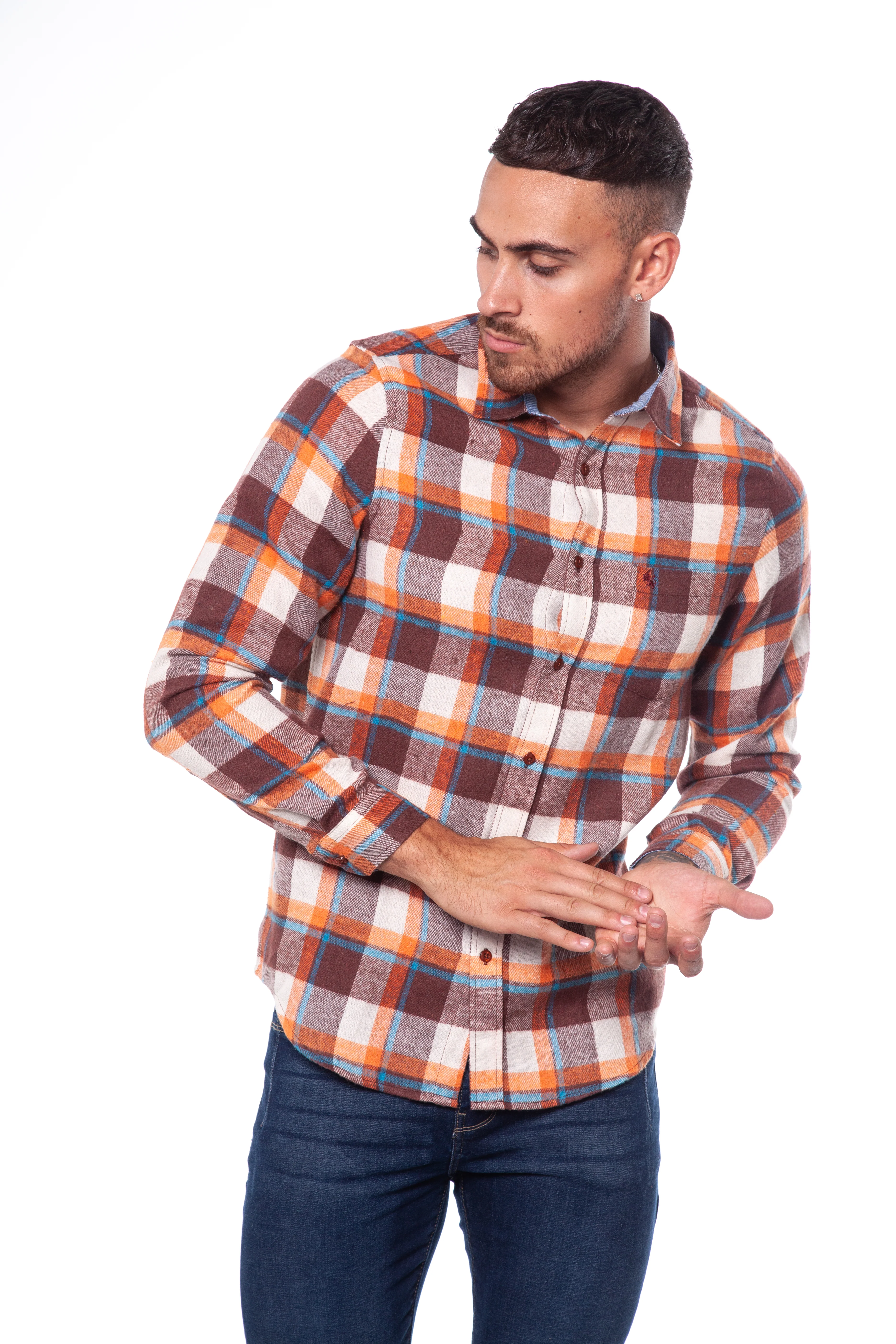Long Sleeve Check Shirt - Image 30