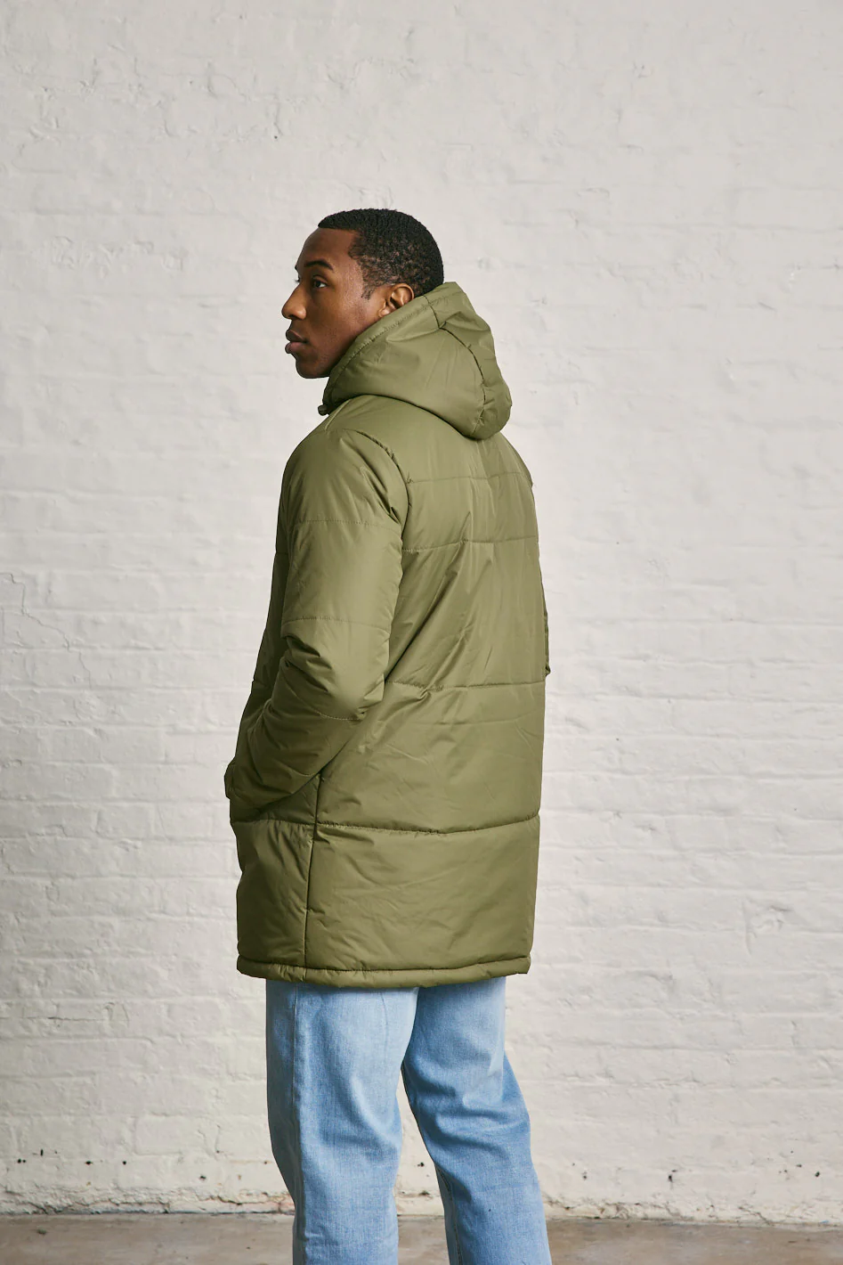 Longline Hooded Puffer Coat - Image 7