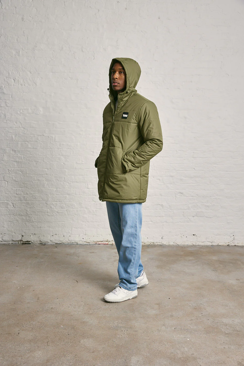 Longline Hooded Puffer Coat - Image 9