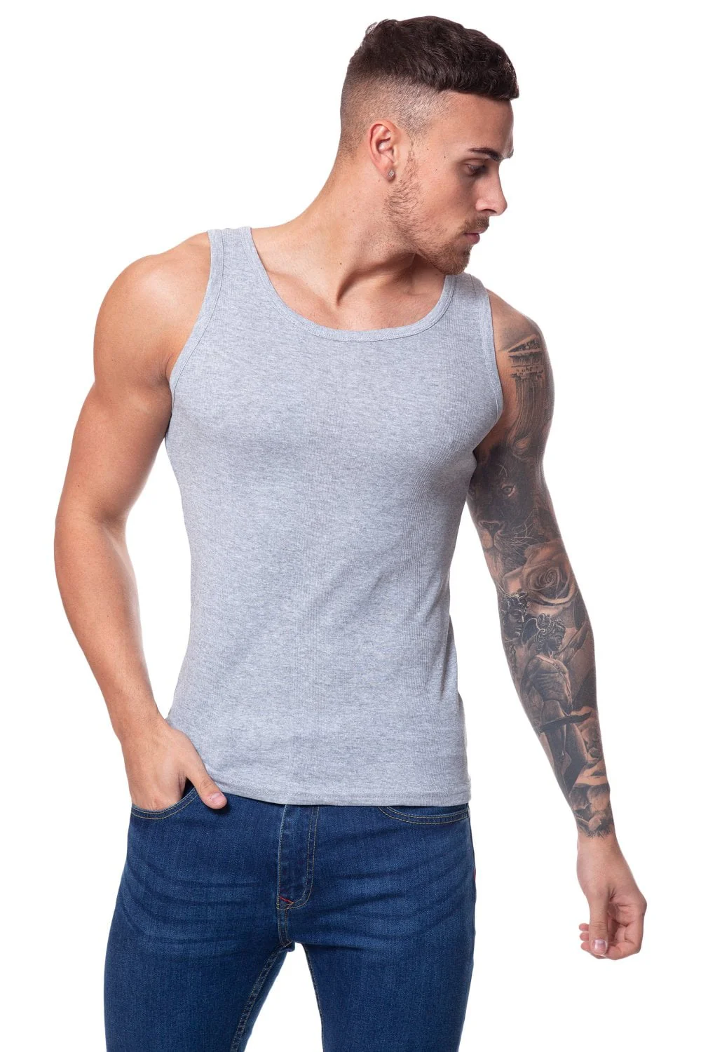 Mace Ribbed Vest Top - Image 11