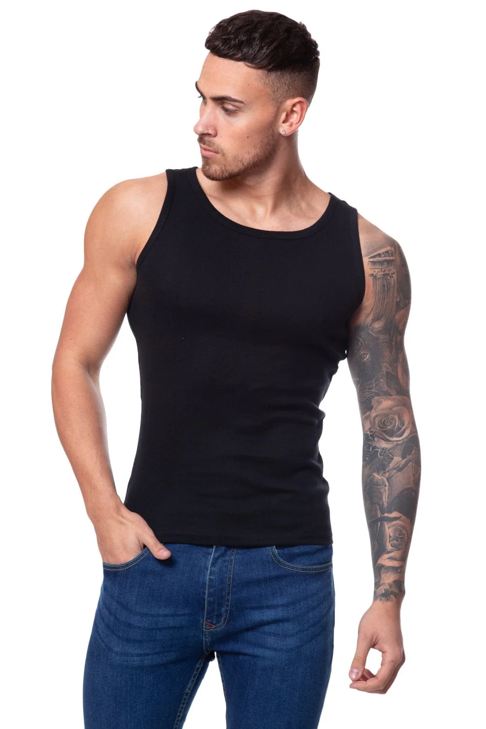 Mace Ribbed Vest Top - Image 4
