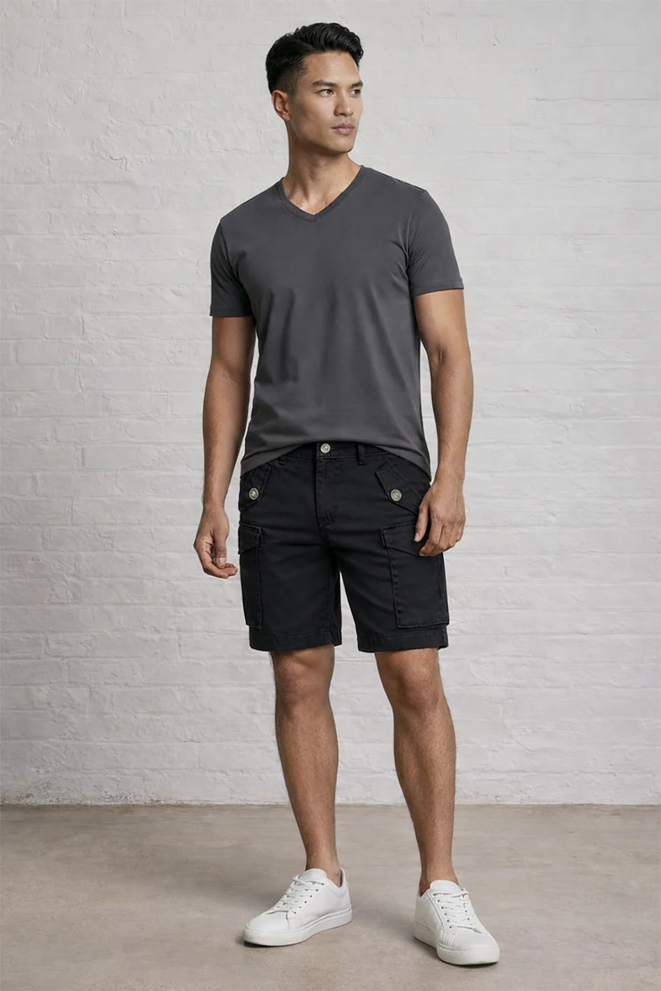 MENS Garment Dyed CARGO shorts - Image 2