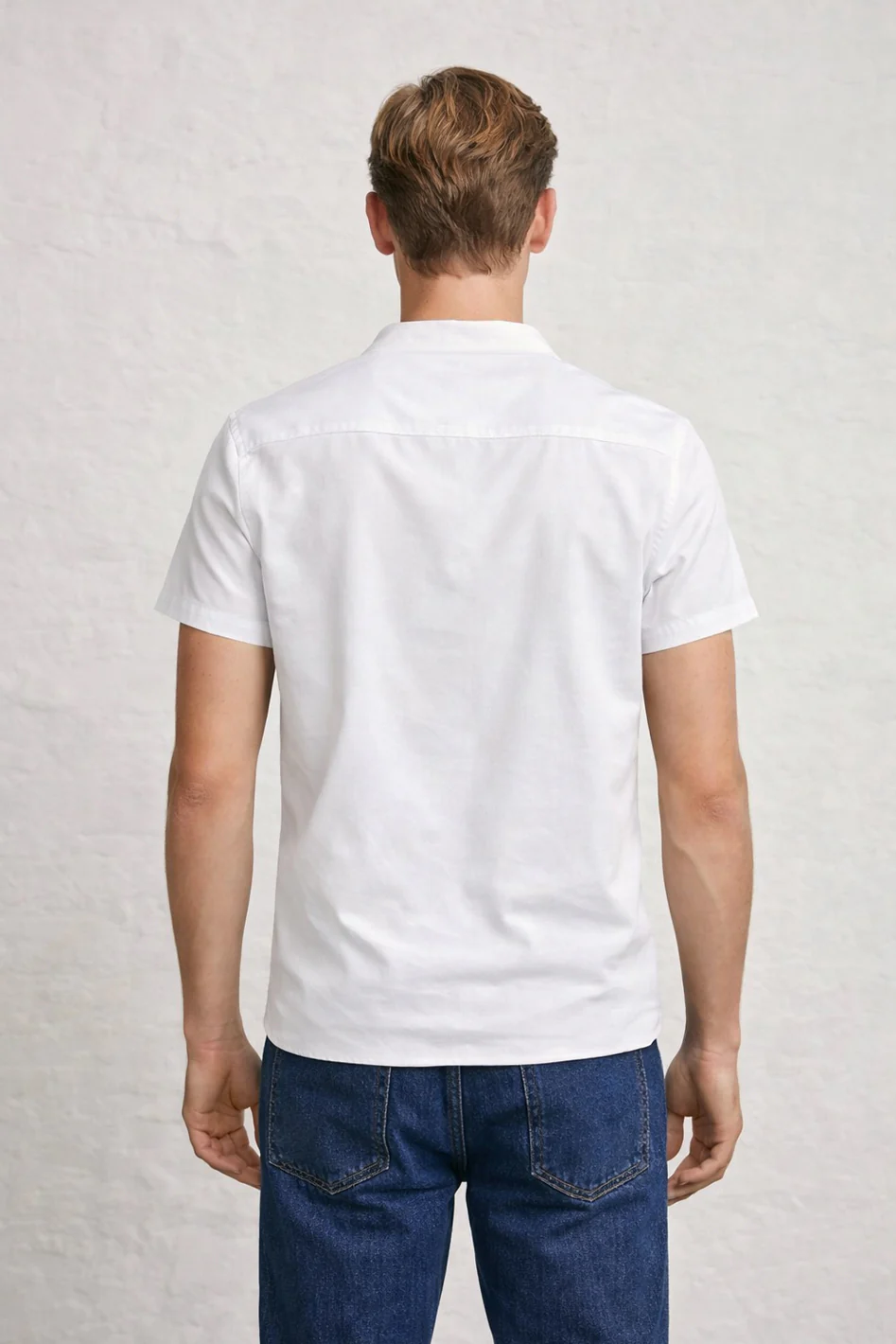 MENS IN CROWN EMB SS OXFORD GRANDAD SHIRT - Image 9