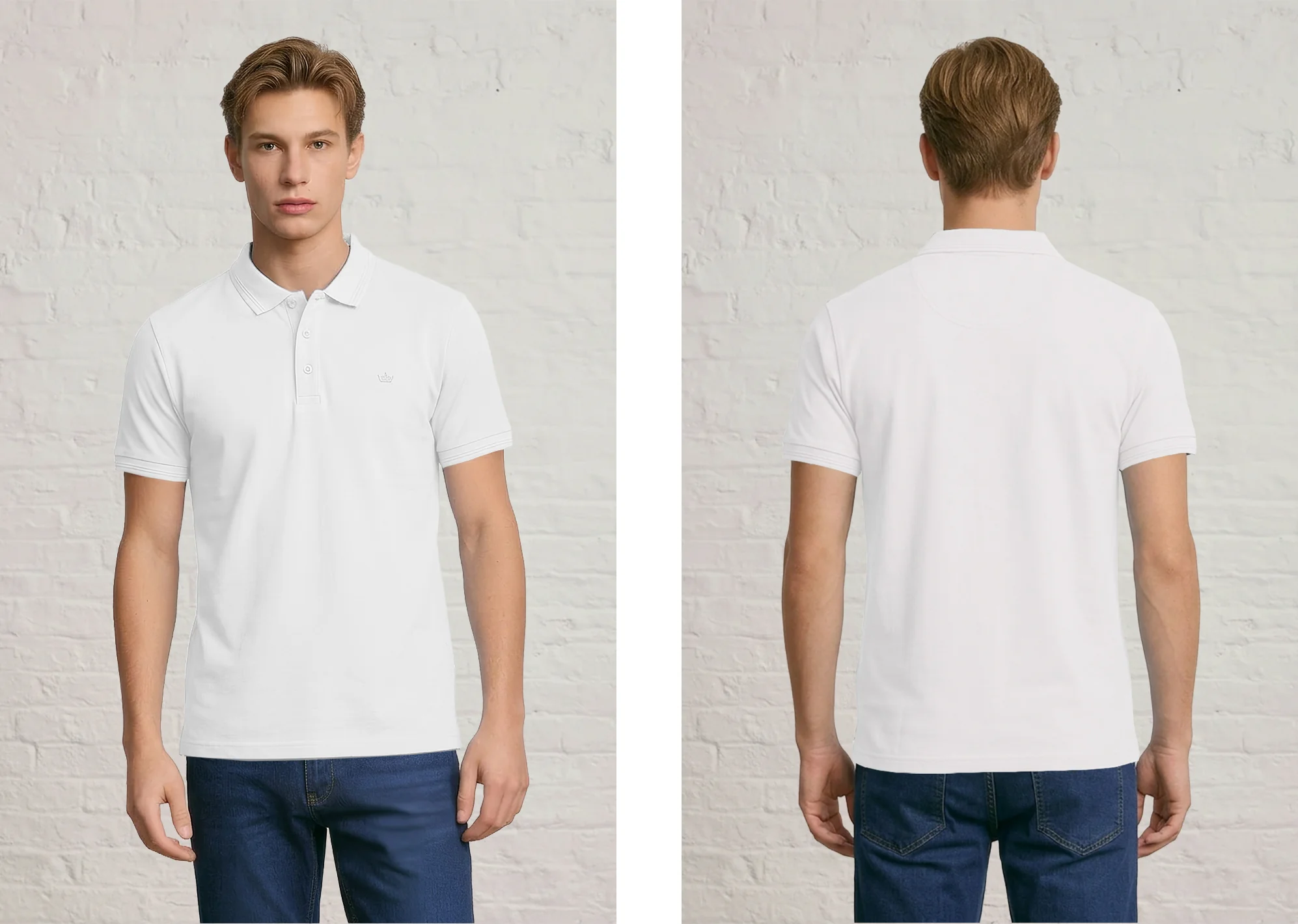 MENS IN CROWN PIQUE POLO - Image 44