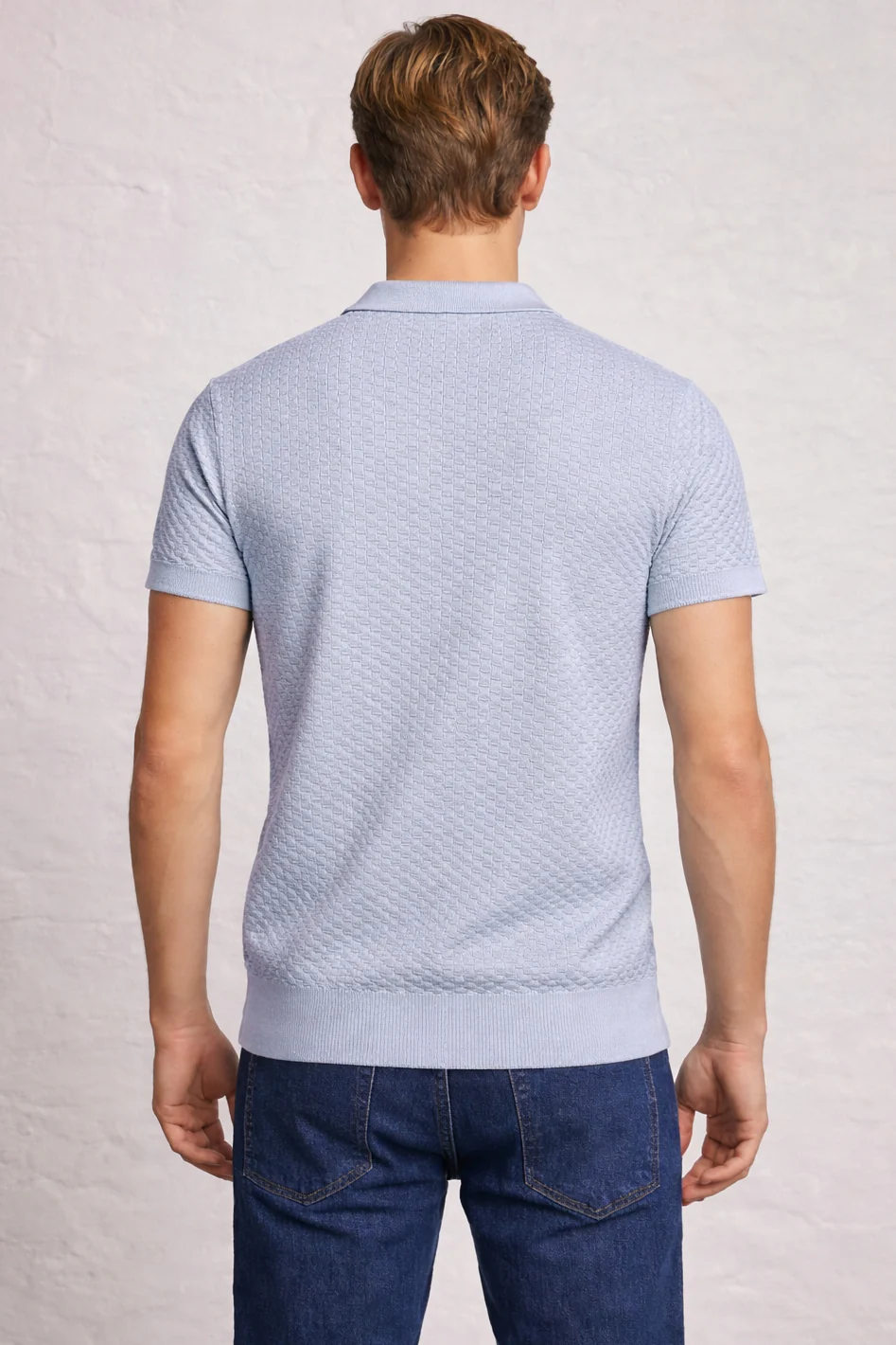 MENS JACQUARD KNIT POLO - Image 11