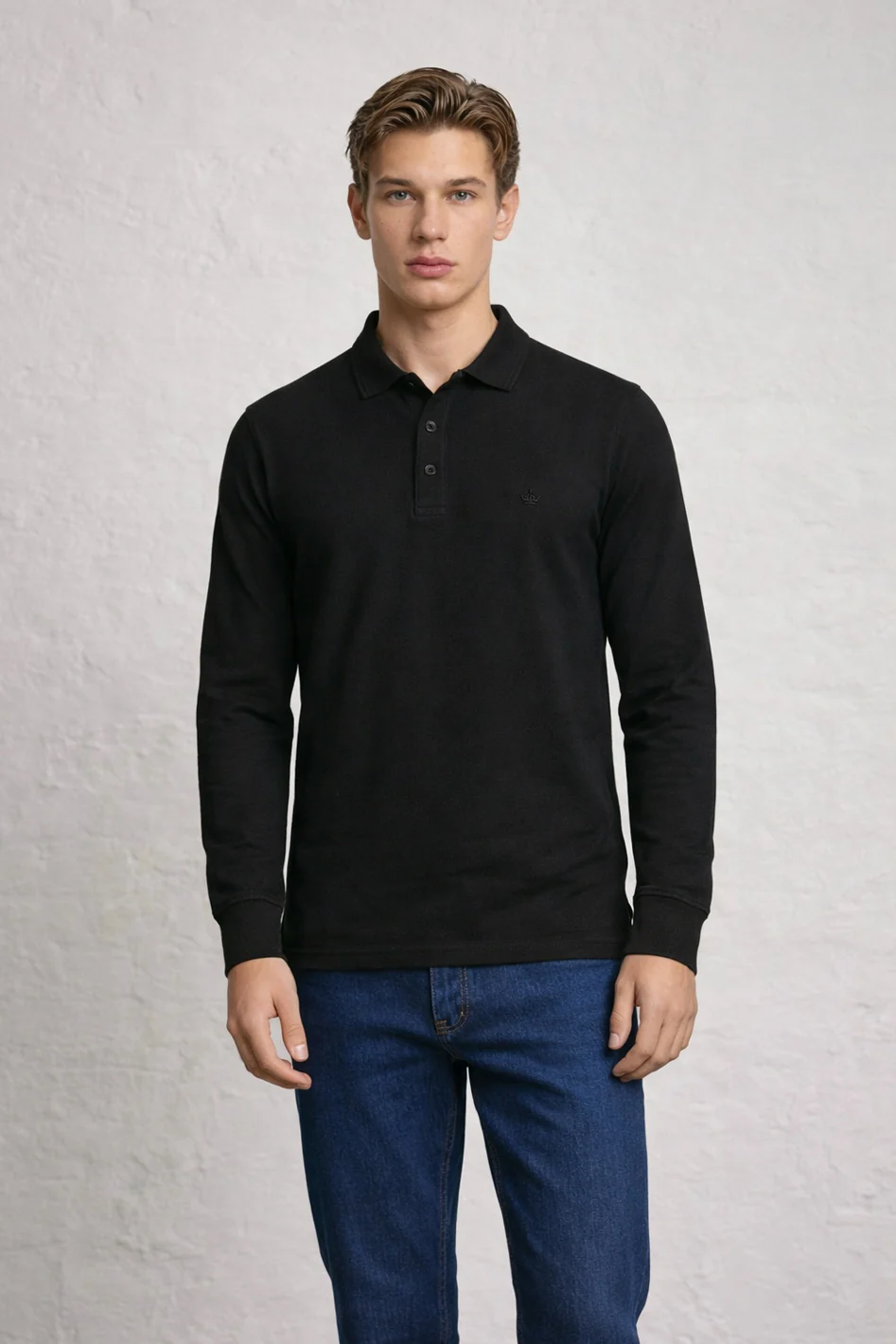 MENS MENS IN LS CROWN PIQUE POLO TEE - Image 2