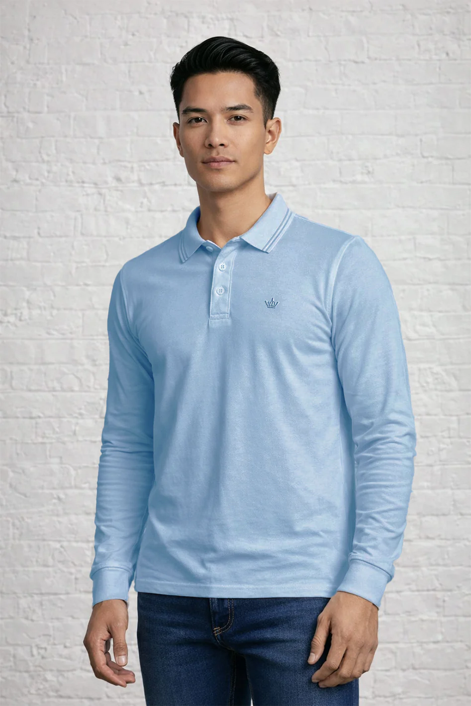 MENS MENS IN LS CROWN PIQUE POLO TEE - Image 4