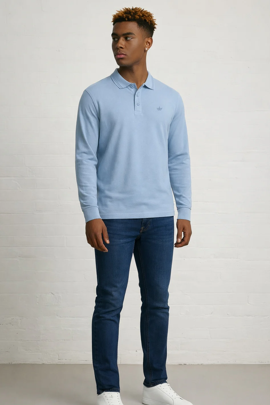 MENS MENS IN LS CROWN PIQUE POLO TEE - Image 5