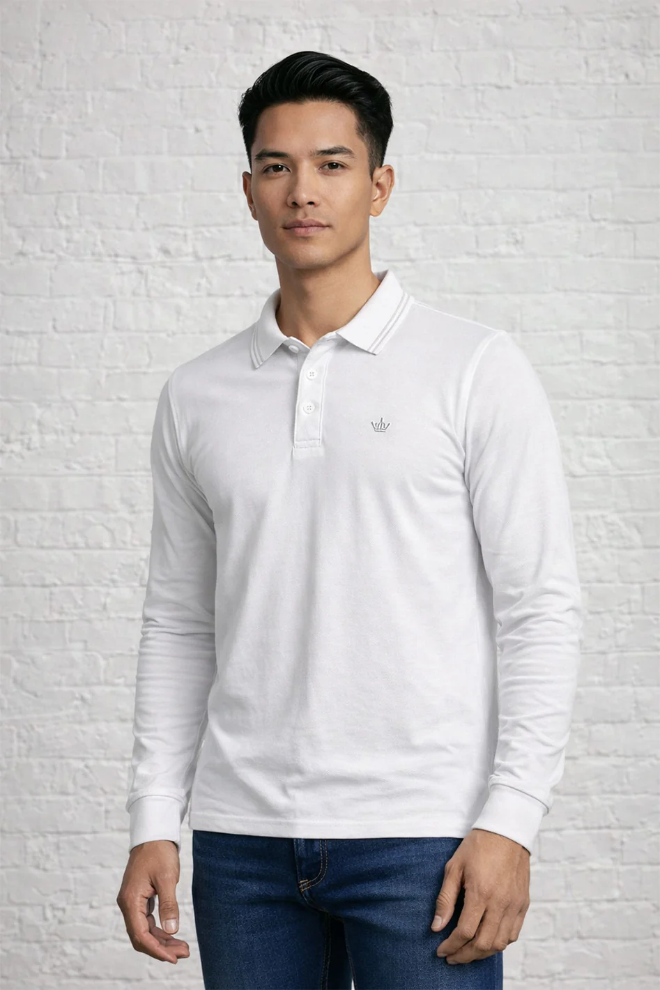 MENS MENS IN LS CROWN PIQUE POLO TEE - Image 8