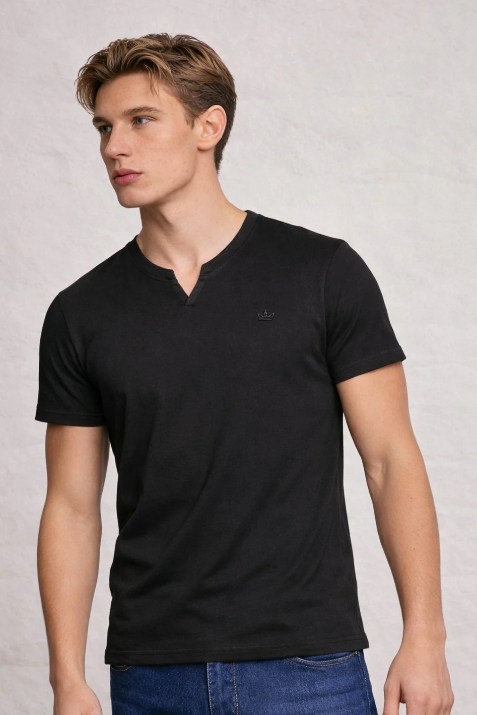 MENS MENS NOTCH NECK TSHIRT - Image 5