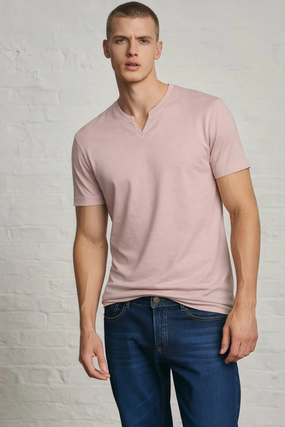 MENS MENS NOTCH NECK TSHIRT - Image 7