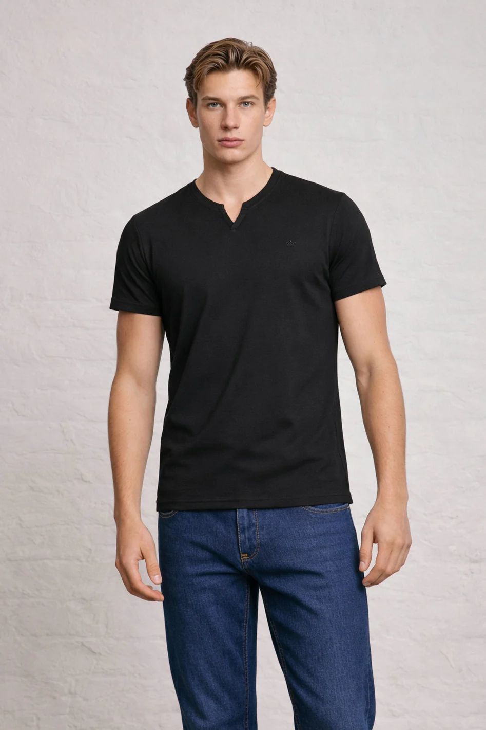 MENS MENS NOTCH NECK TSHIRT - Image 8