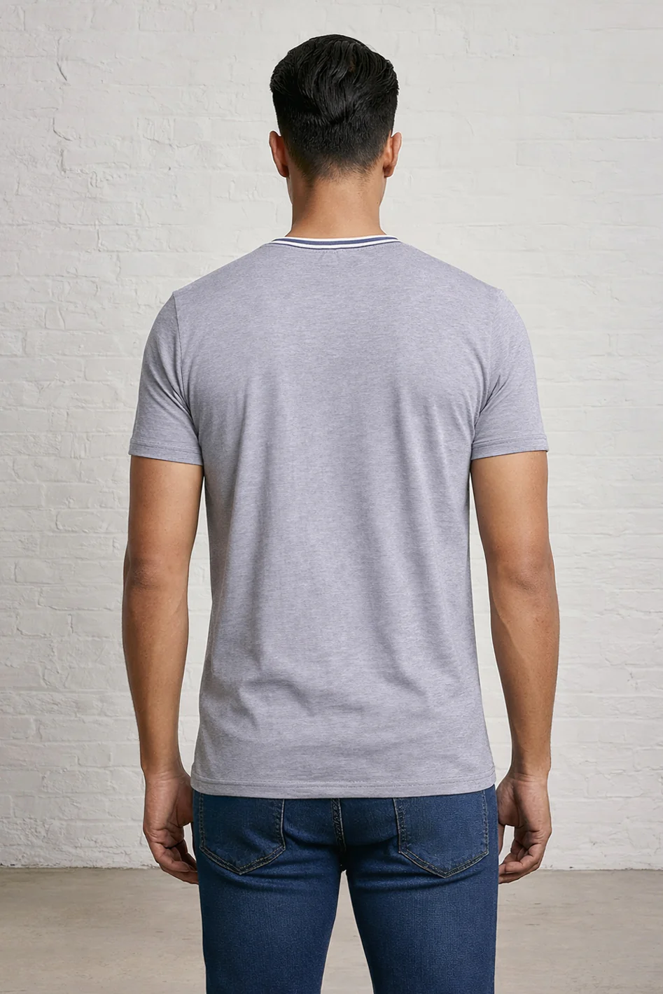 MENS PIN STRIPE SLUB TEE - Image 5