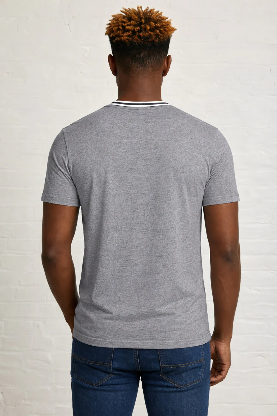 MENS PIN STRIPE SLUB TEE - Image 9