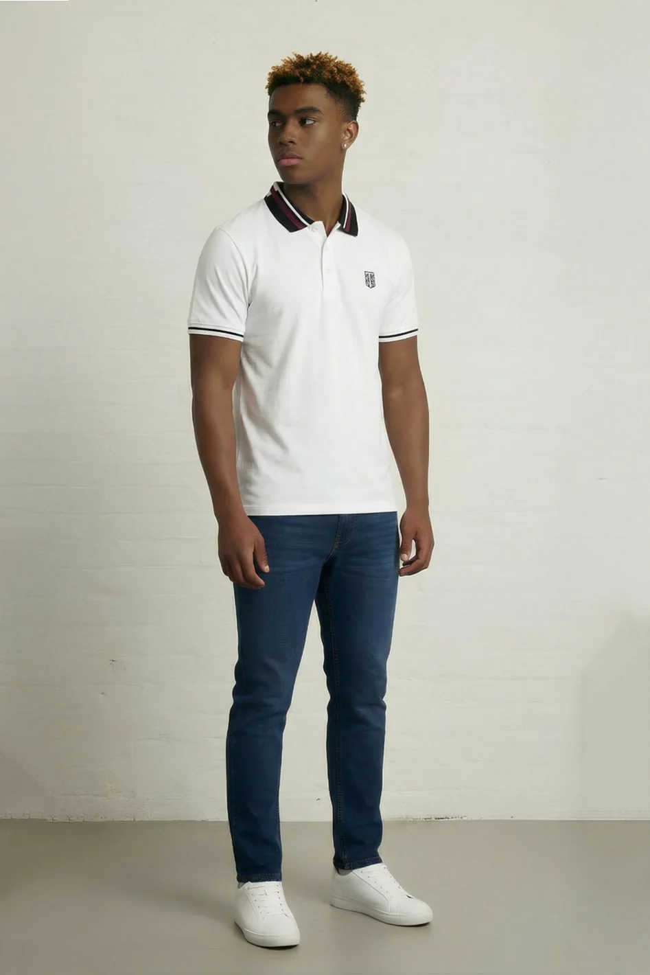 MENS SQUARE STRIPE POLO TEE - Image 9