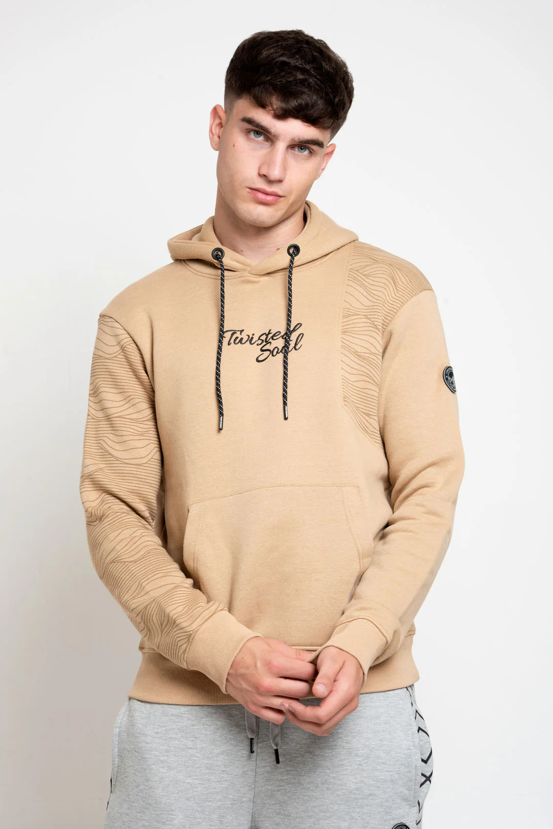 MENS TS ABSTRACT PANEL HOODIE - Image 2