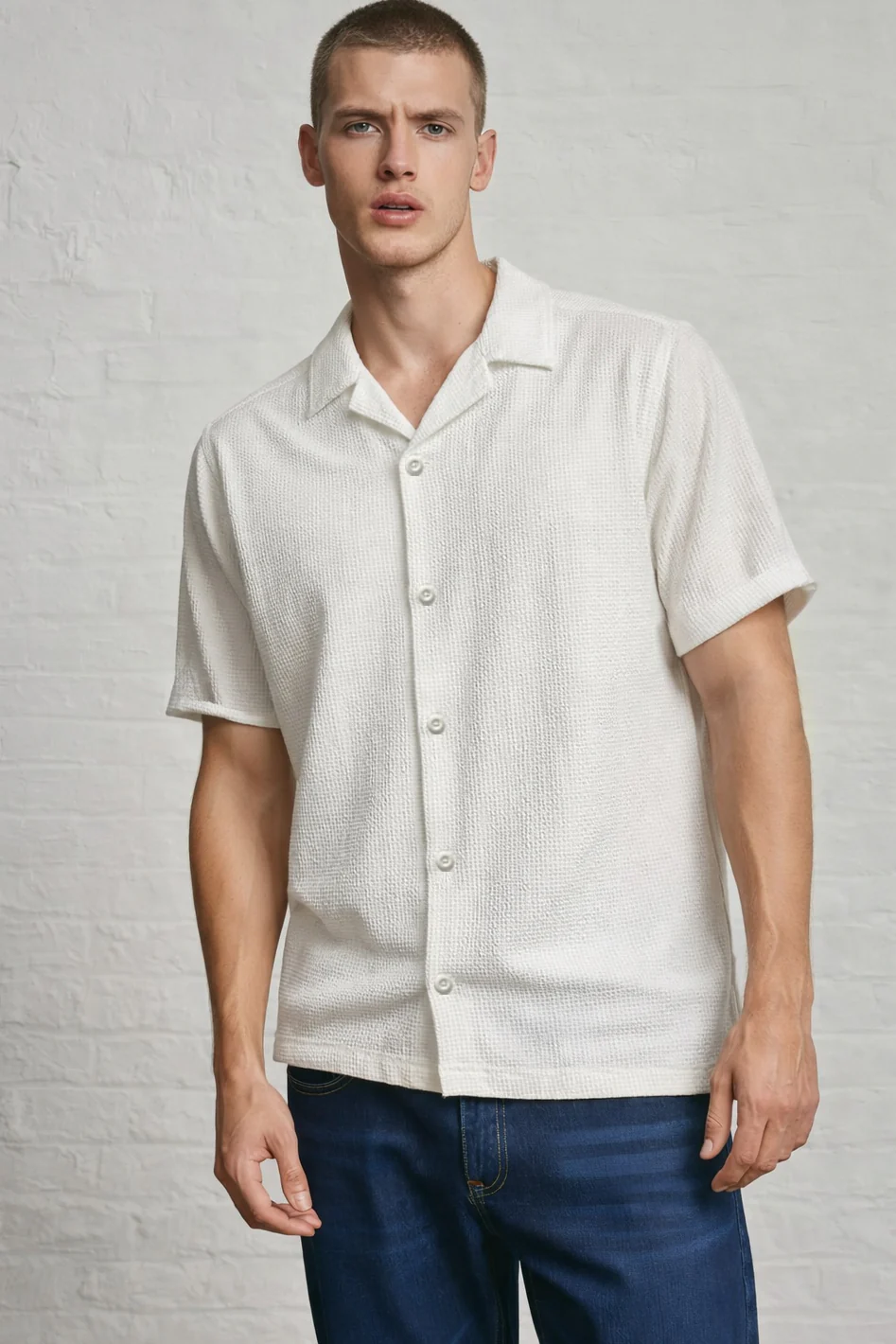 MENS TS NAVY WOVEN SS SHIRT - Image 4