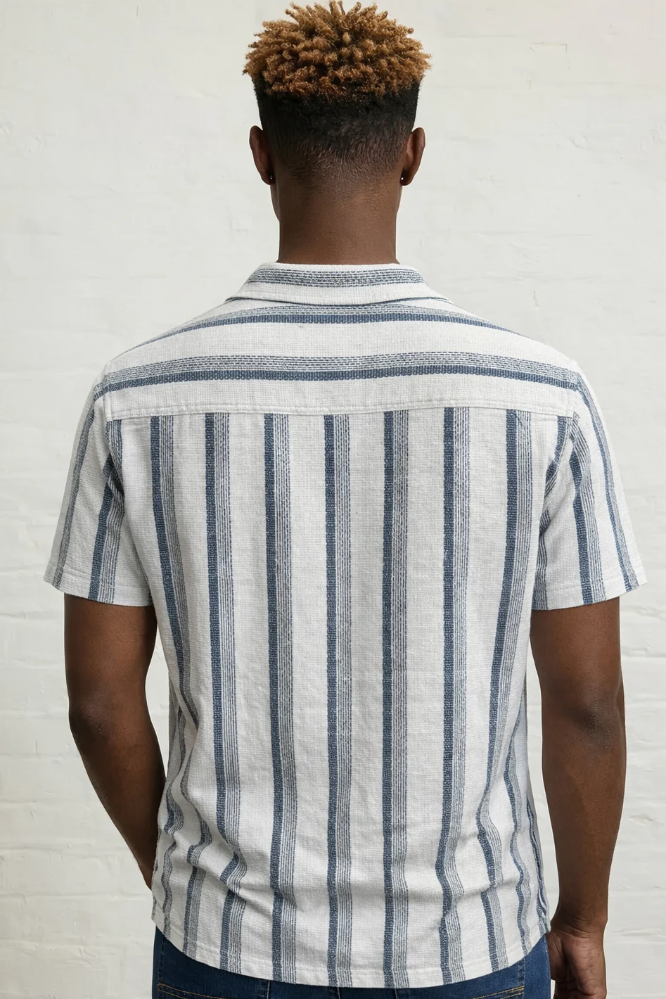 MENS TS OFF WHITE STRIPE SS SHIRT - Image 2