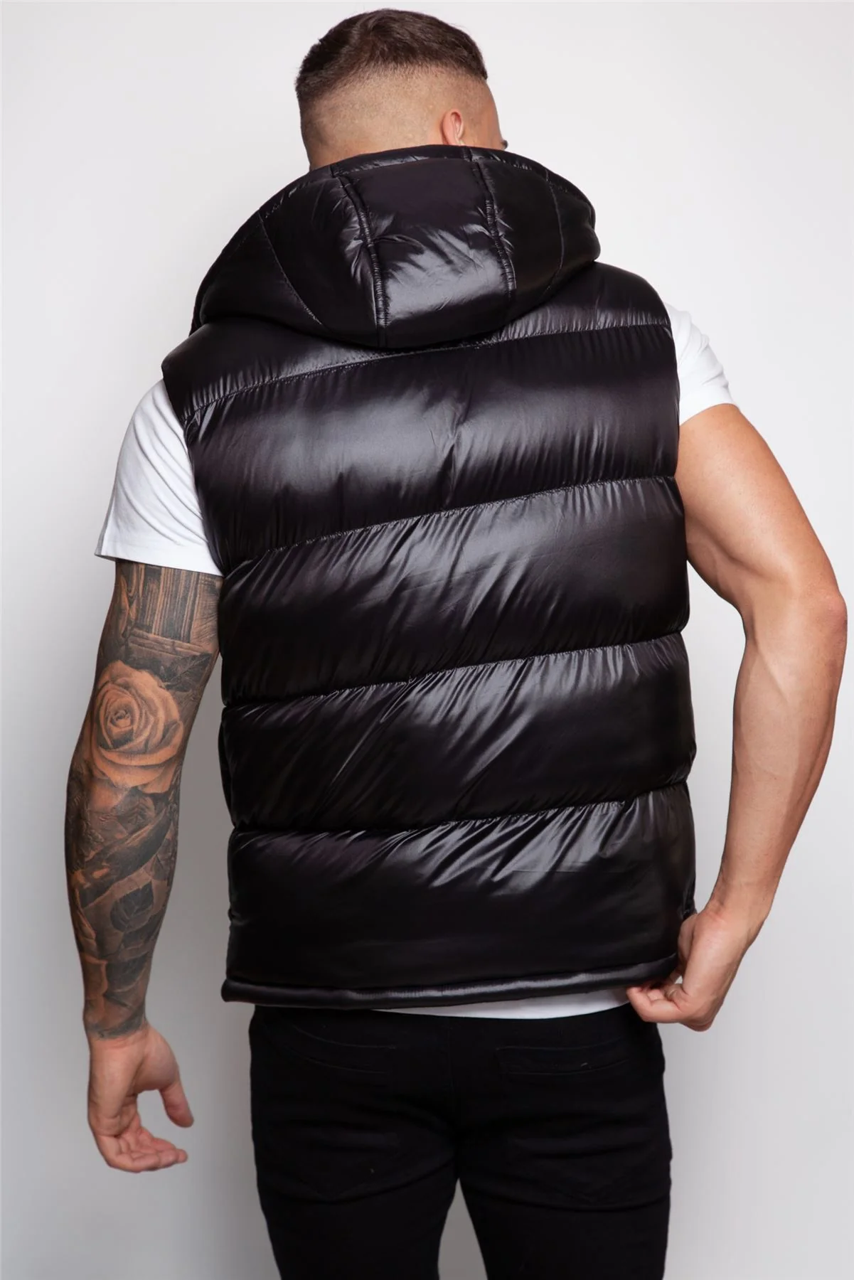 Shiny Hooded Gilet - Image 12
