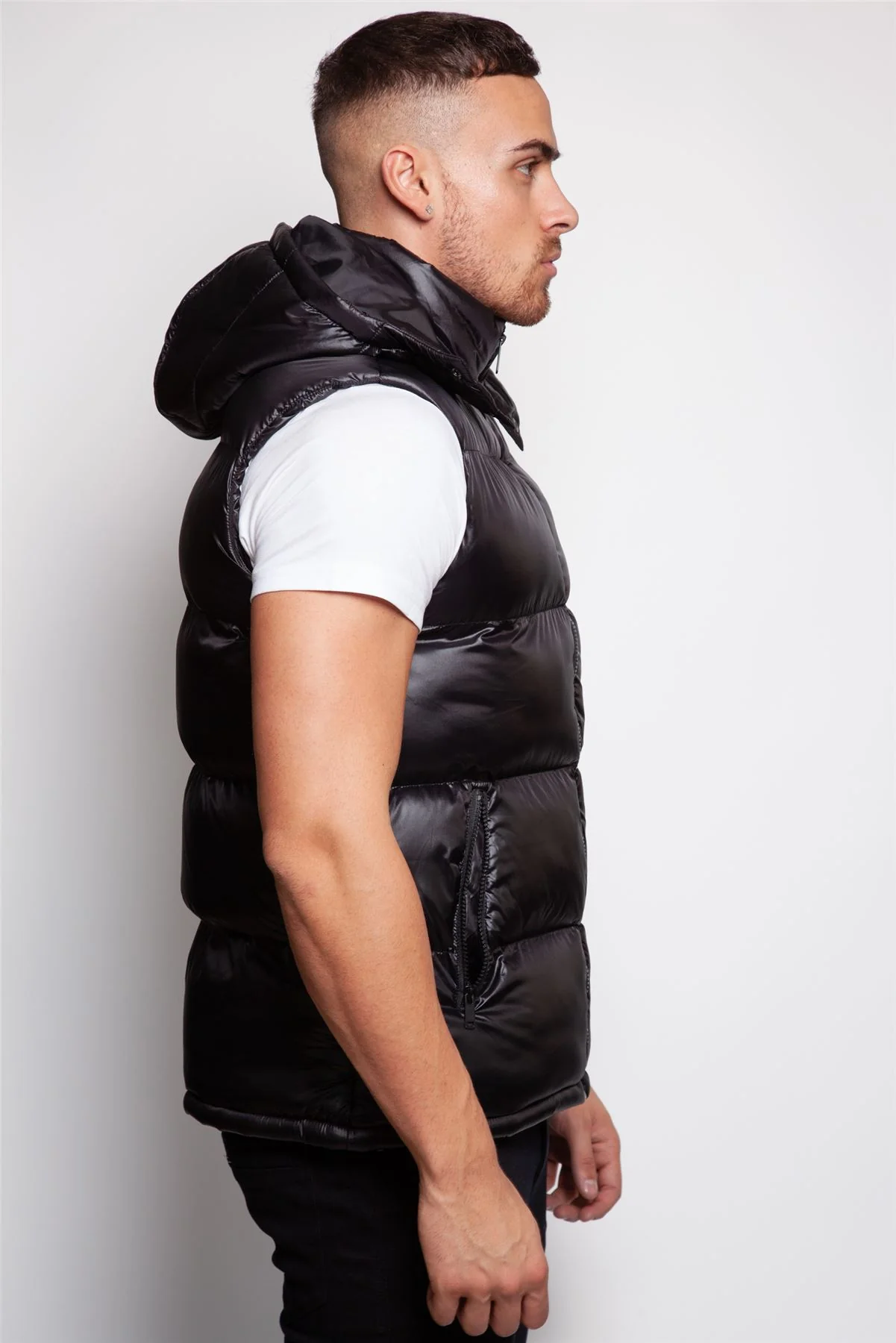 Shiny Hooded Gilet - Image 13