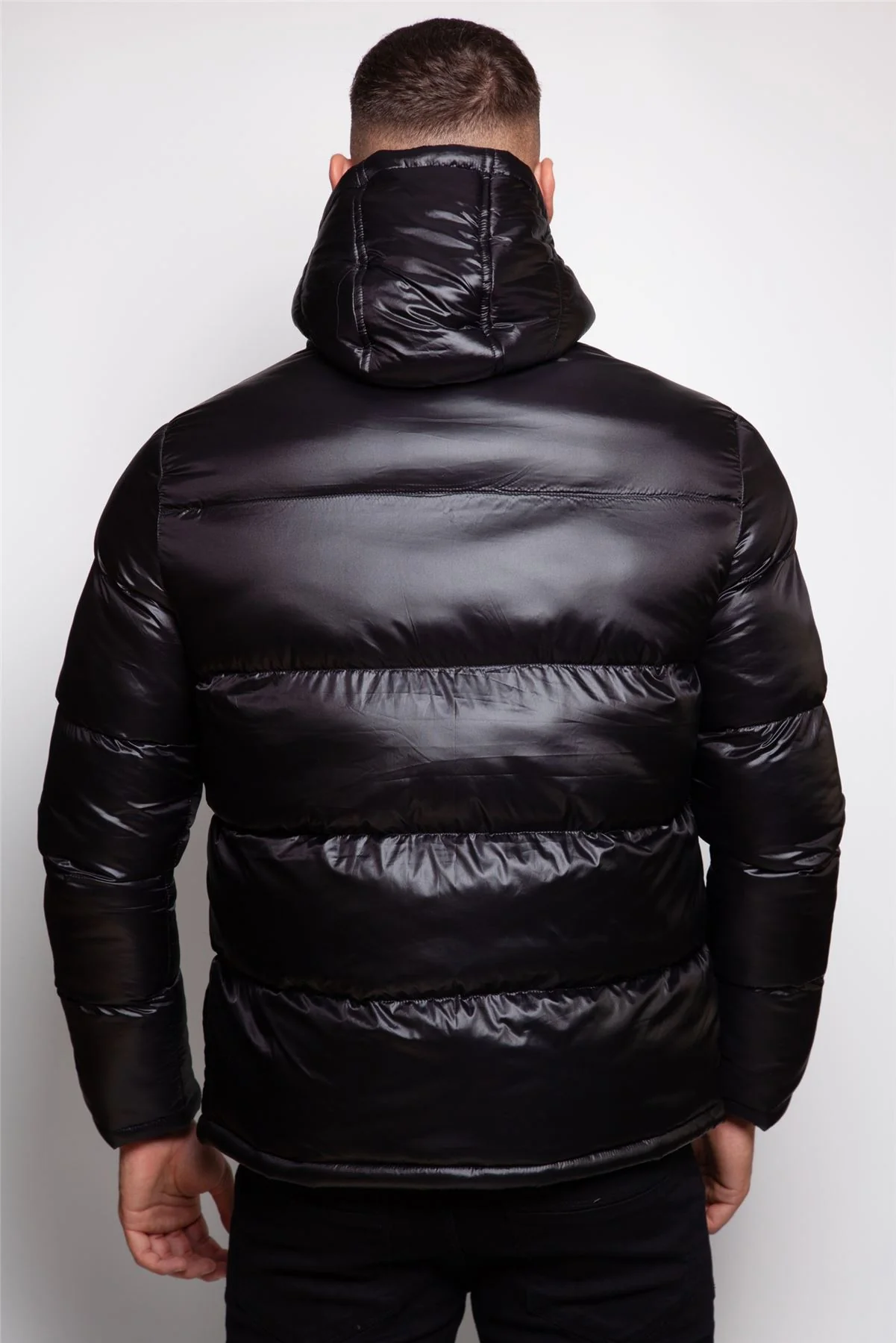 Shiny Hooded Puffer Coat - Image 9