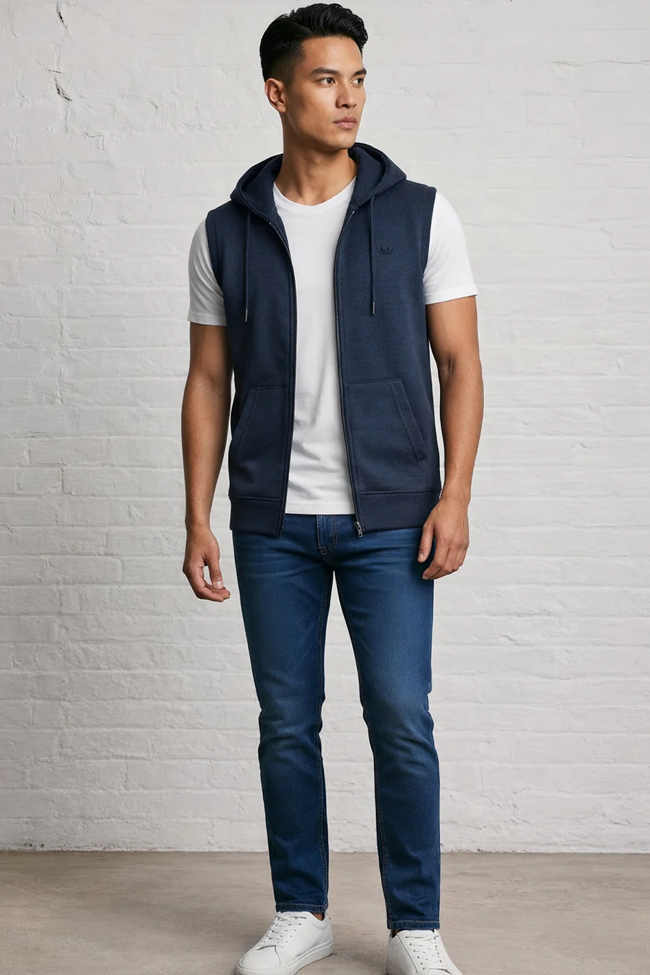 Sleeveless Zipped Hoody - Image 14