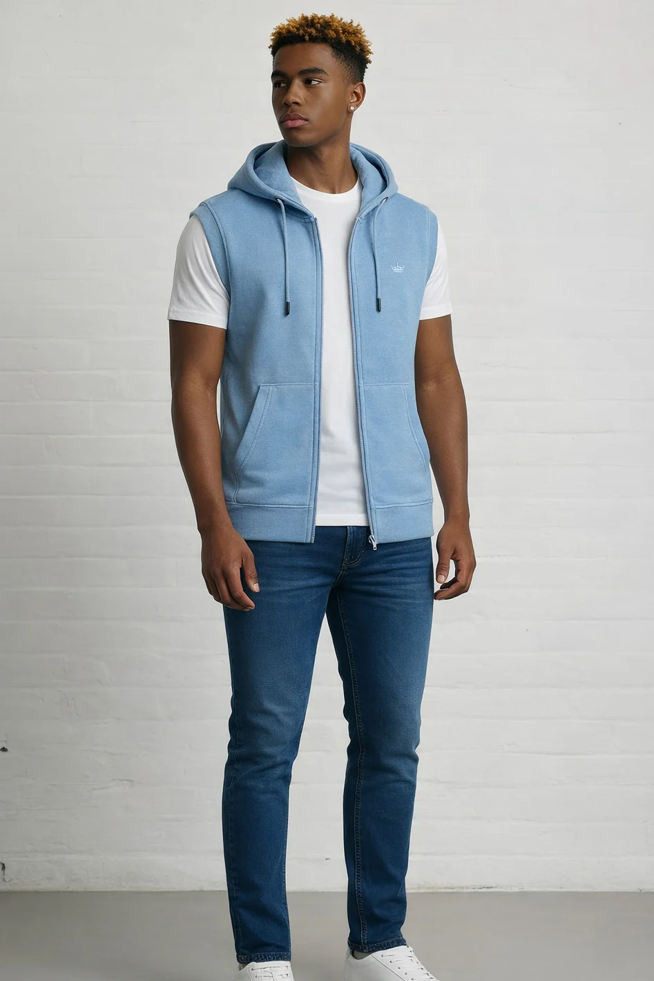 Sleeveless Zipped Hoody - Image 18
