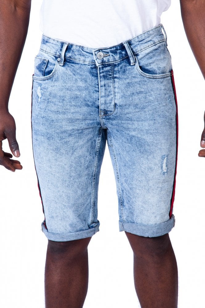 Taped Denim Shorts - Image 4
