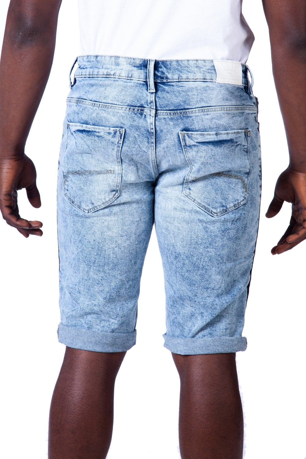 Taped Denim Shorts - Image 5