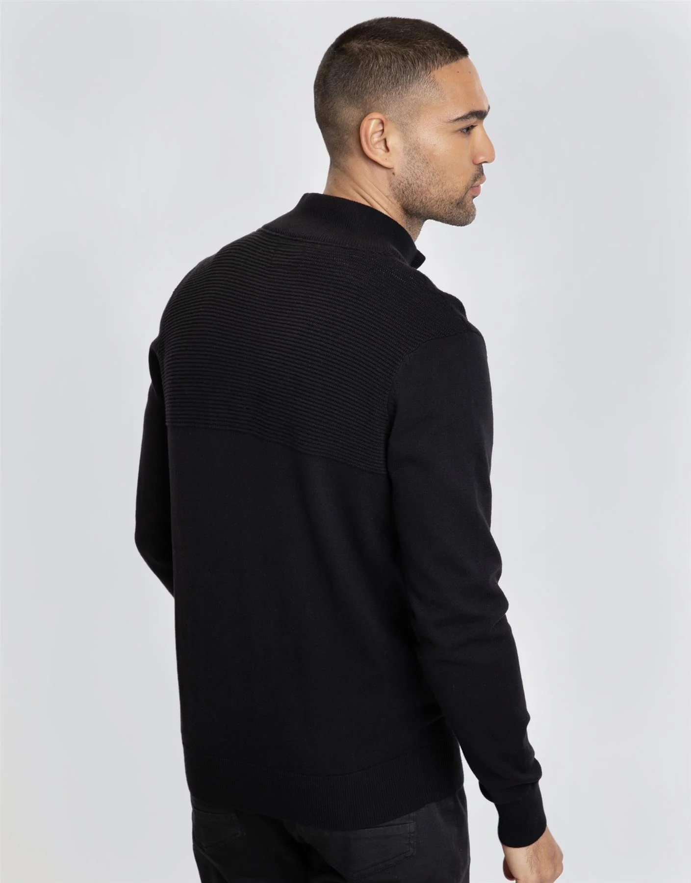 Mens Cardigan Zip Corsac - Image 2